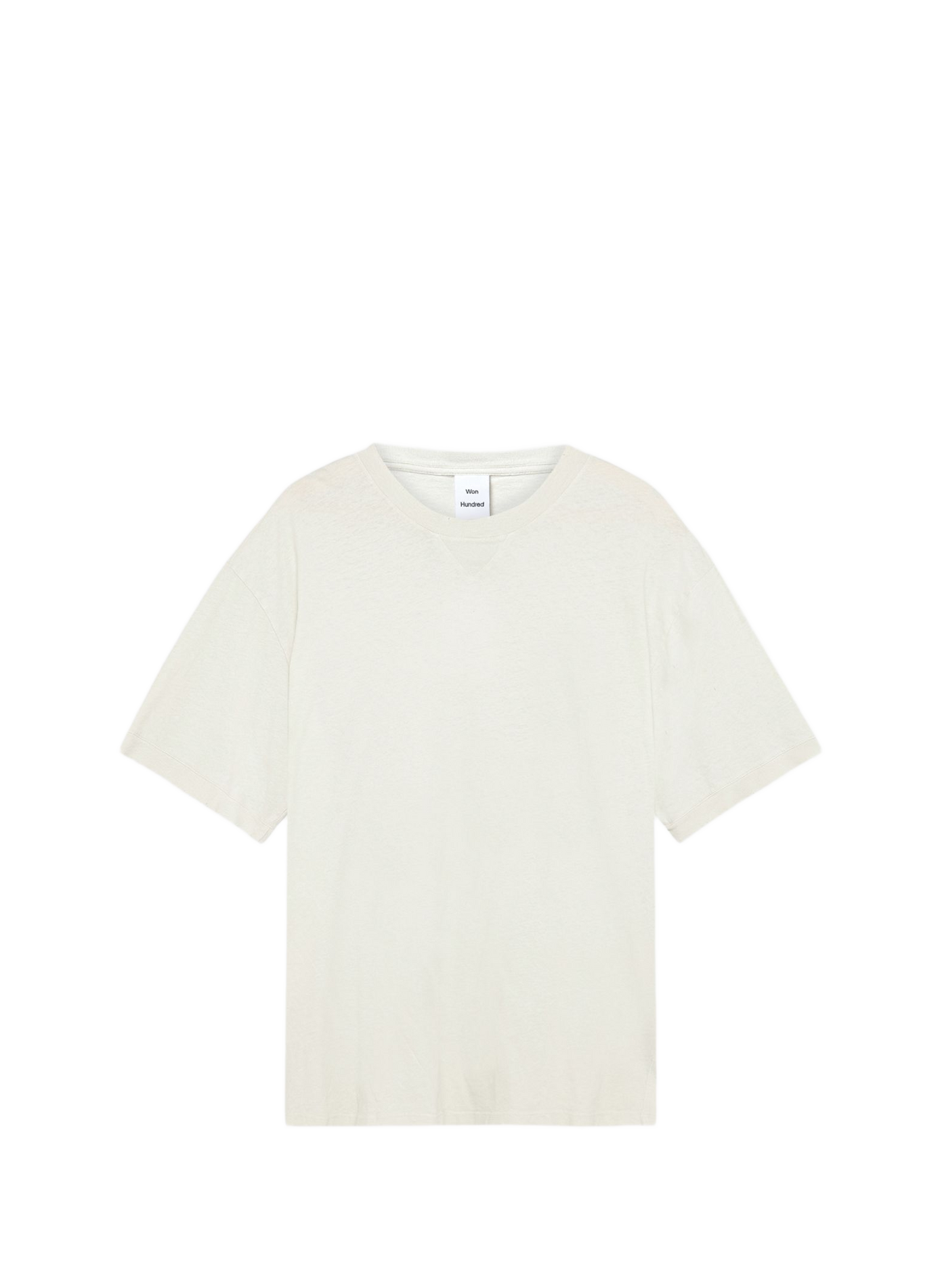 Short-sleeved cotton-blend T-shirt  WON HUNDRED White