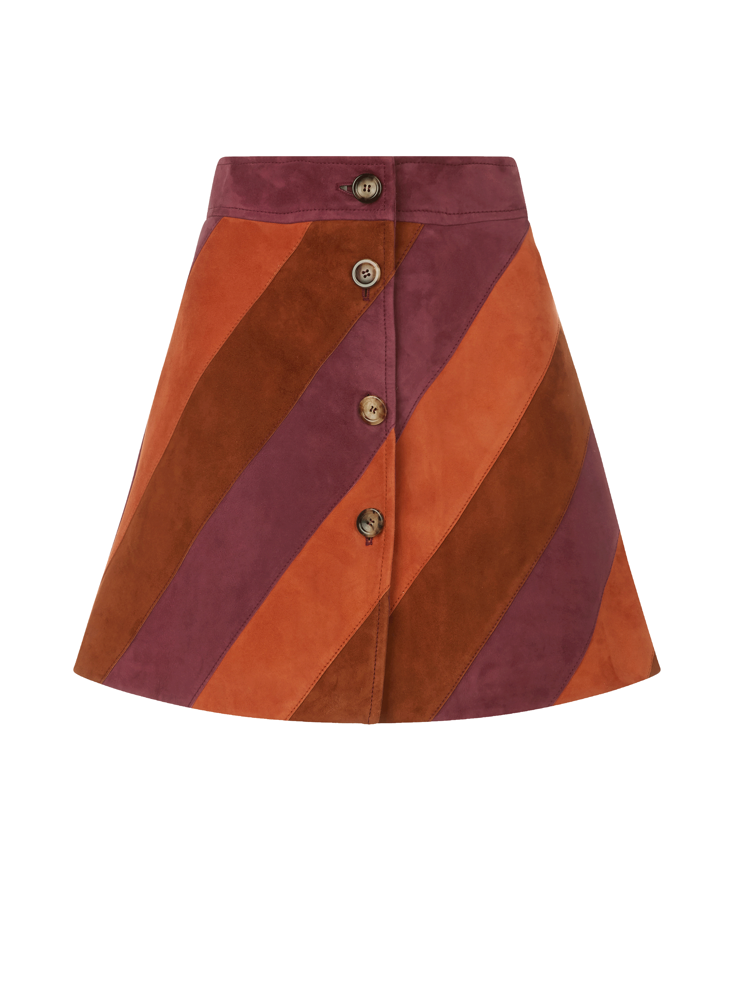 Minijupe trapèze en daim