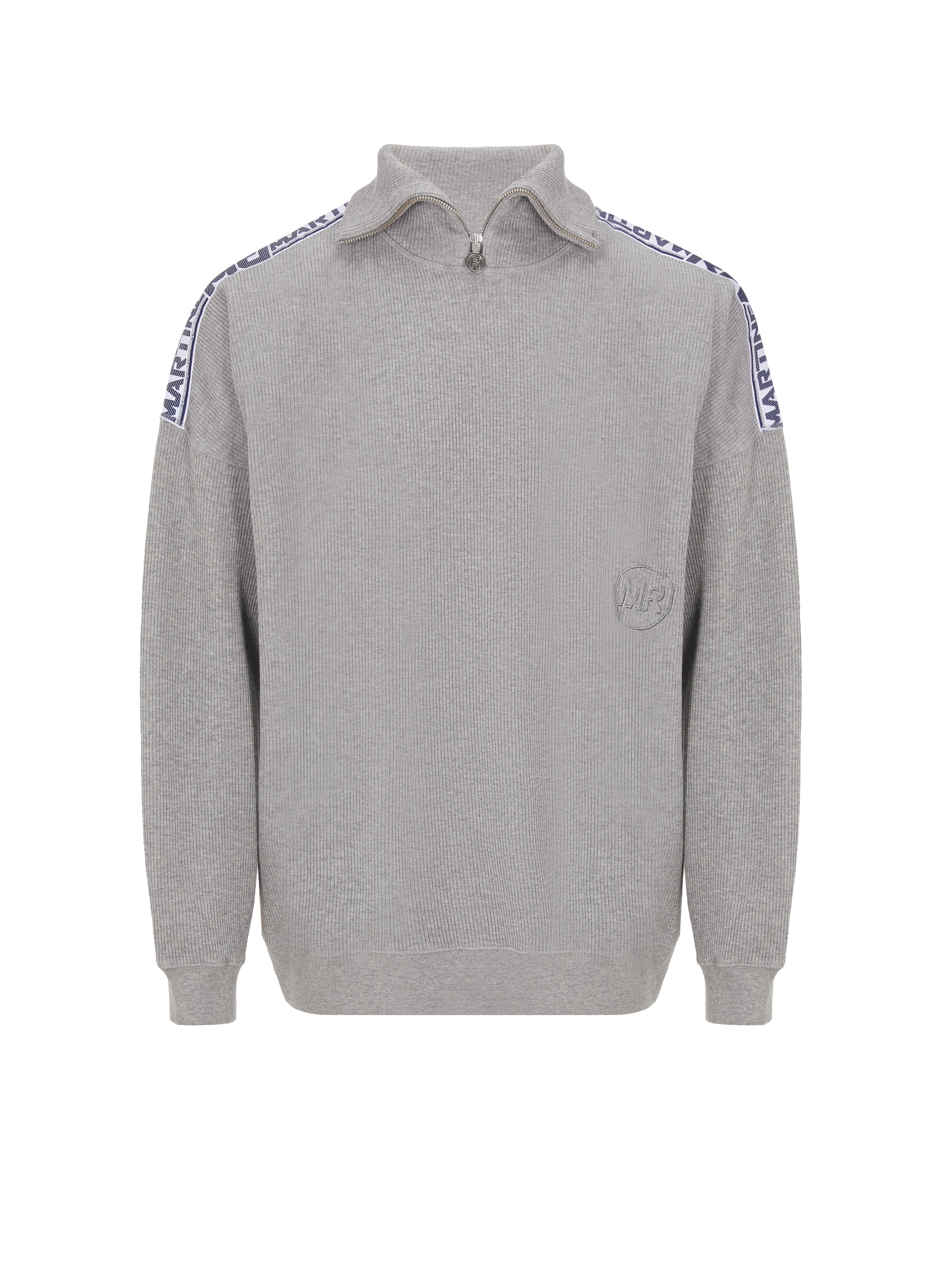 Pull à col zippé en coton