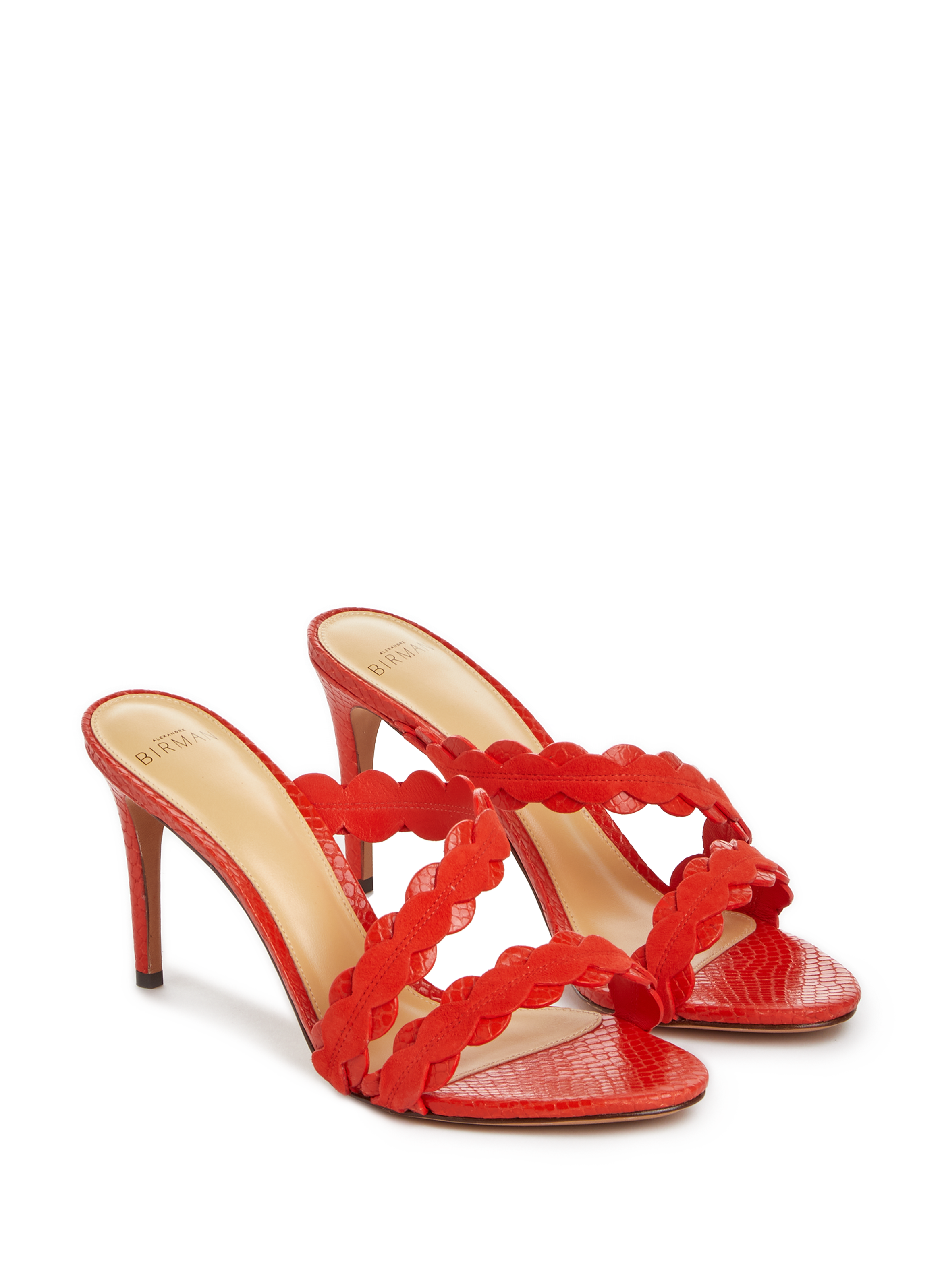 Mules Barbara en cuir embossé