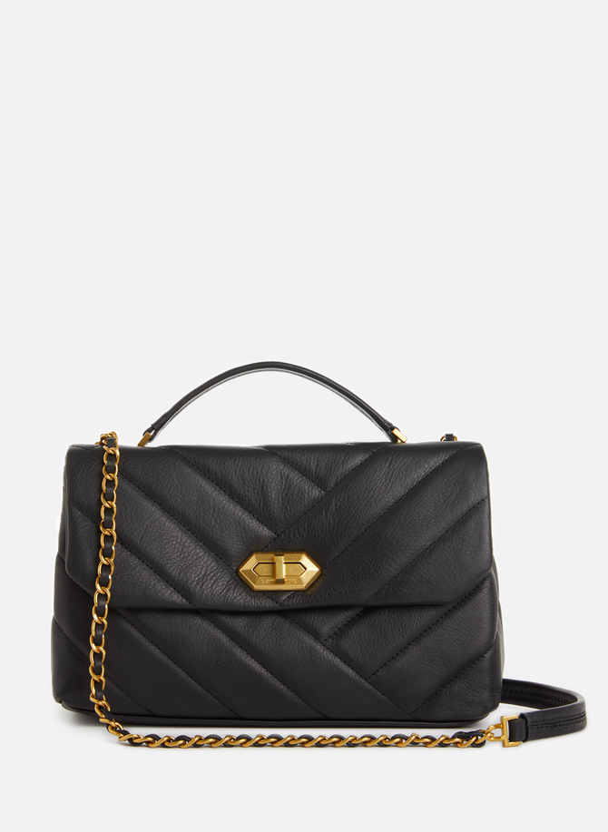 Quilted leather cross-body bag LANCASTER