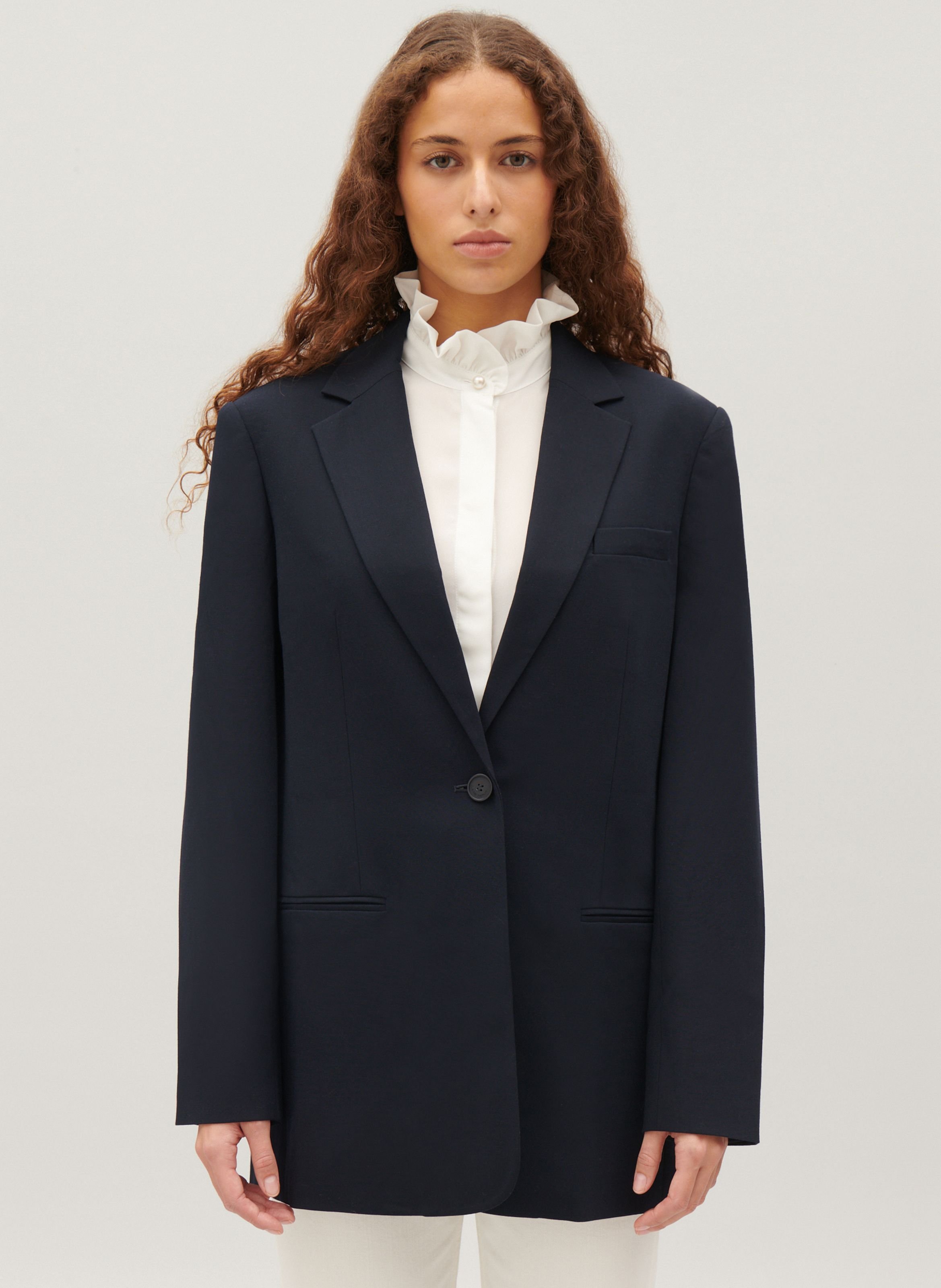 Veste de tailleur ample Bleu