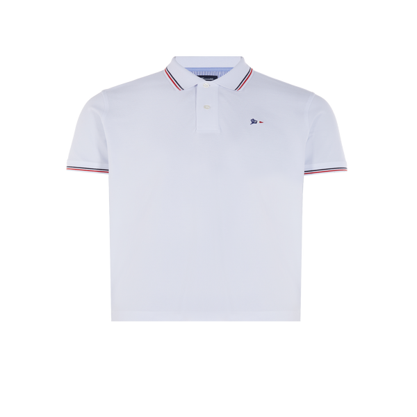 Façonnable Plain Cotton Polo Shirt In White