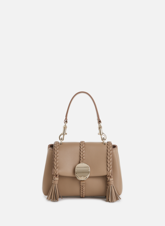 CHLOÉ Penelope Mini leather shoulder bag Beige