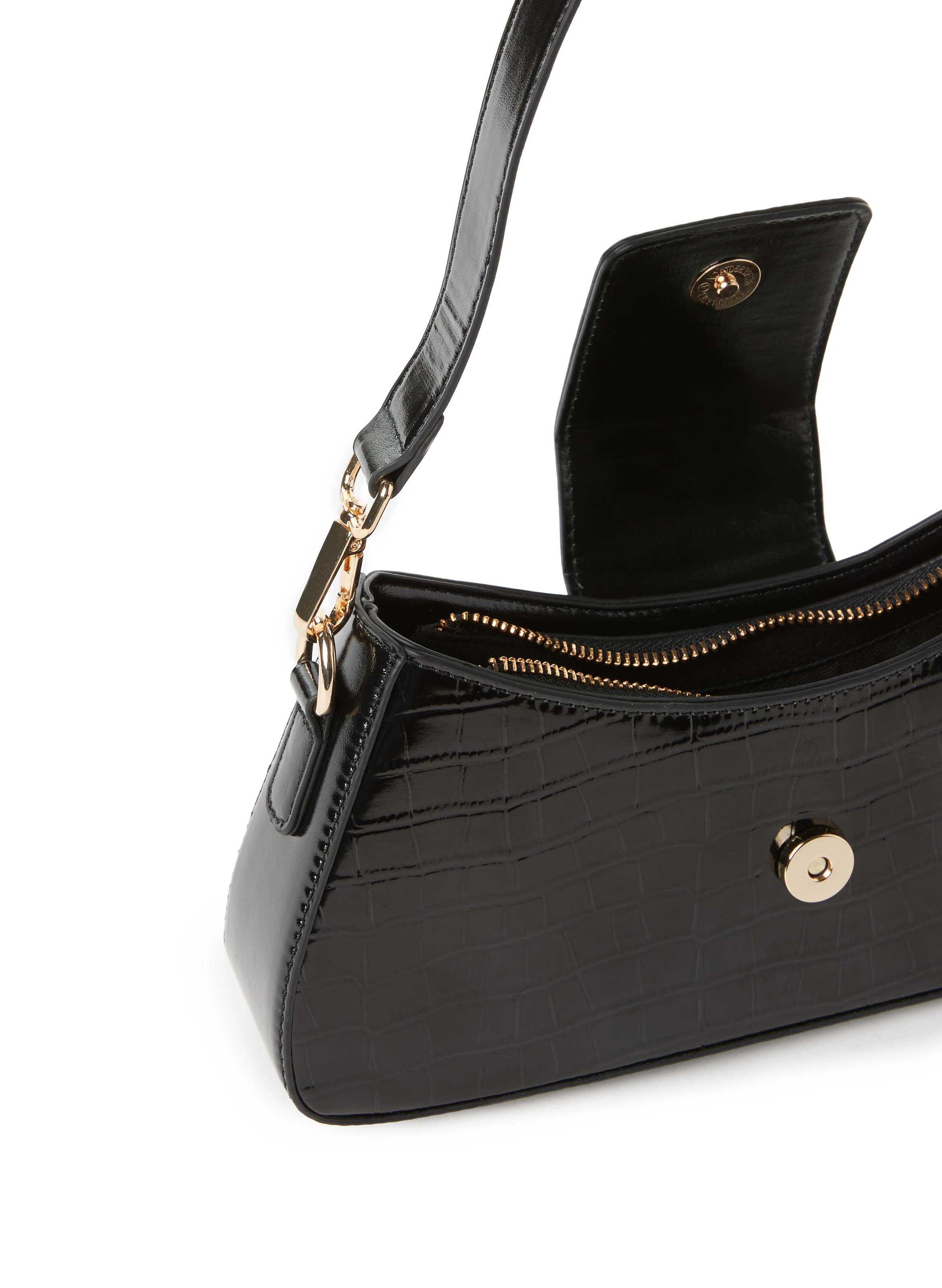 Sac à main texturé  AU PRINTEMPS PARIS Noir