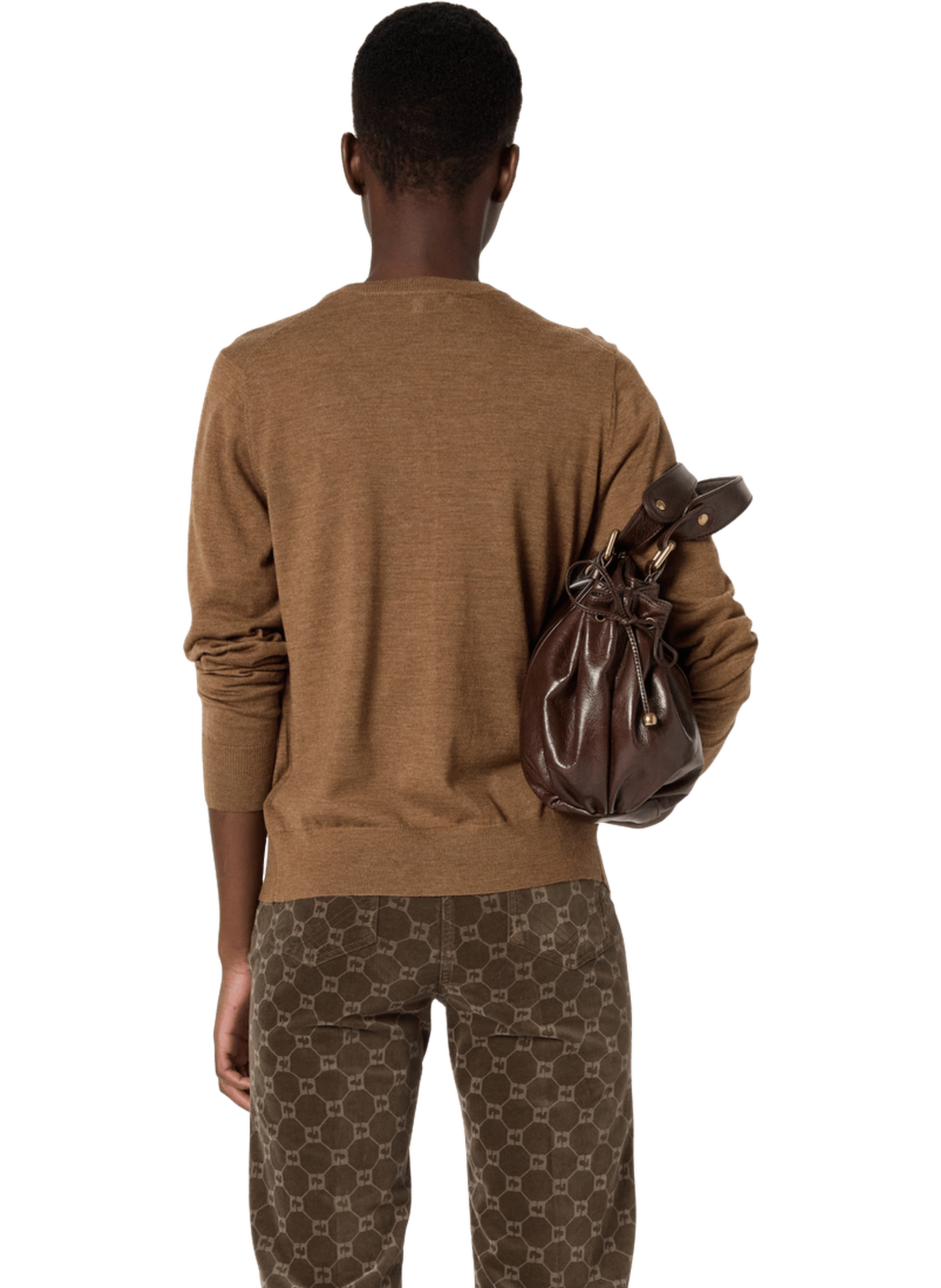 Gilet en laine mérinos fine - estelle GERARD DAREL Marron