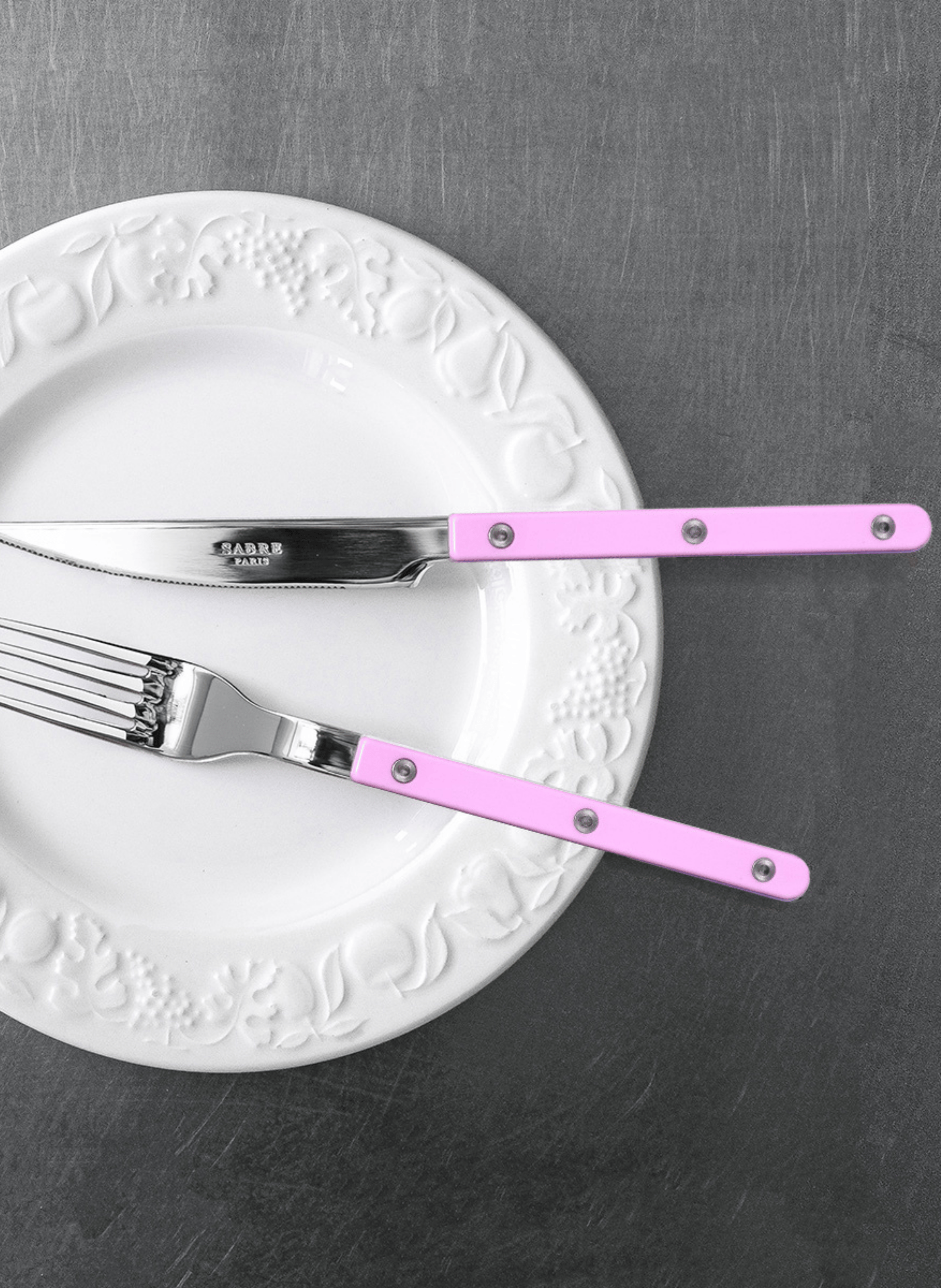 Set de 4 couverts de table, bistrot SABRE PARIS Rose