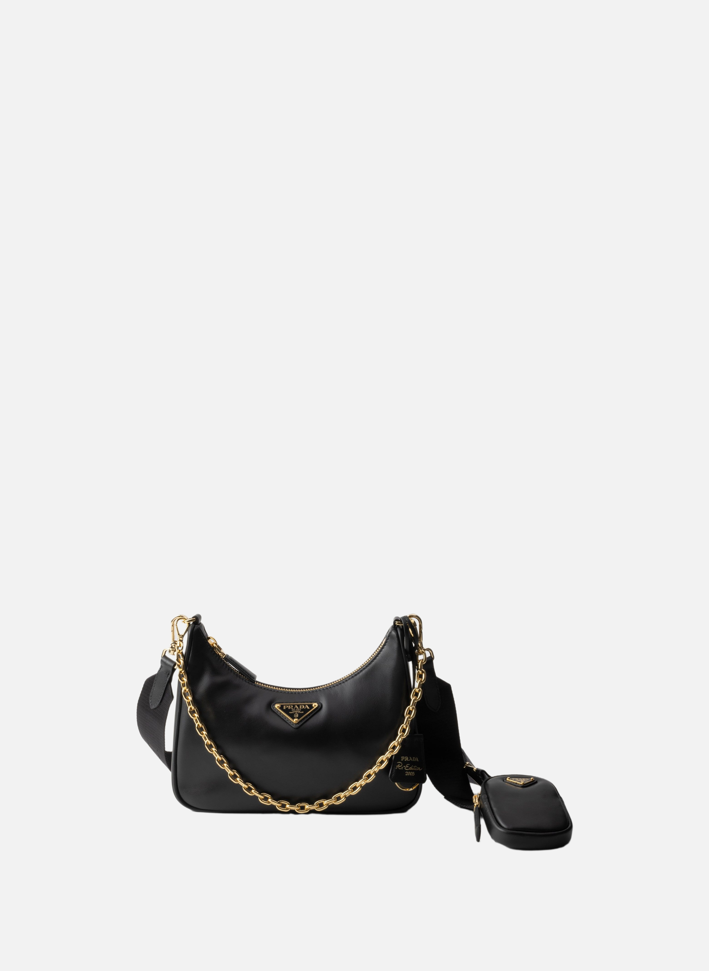 Sac prada re-edition 2005 en cuir PRADA Noir