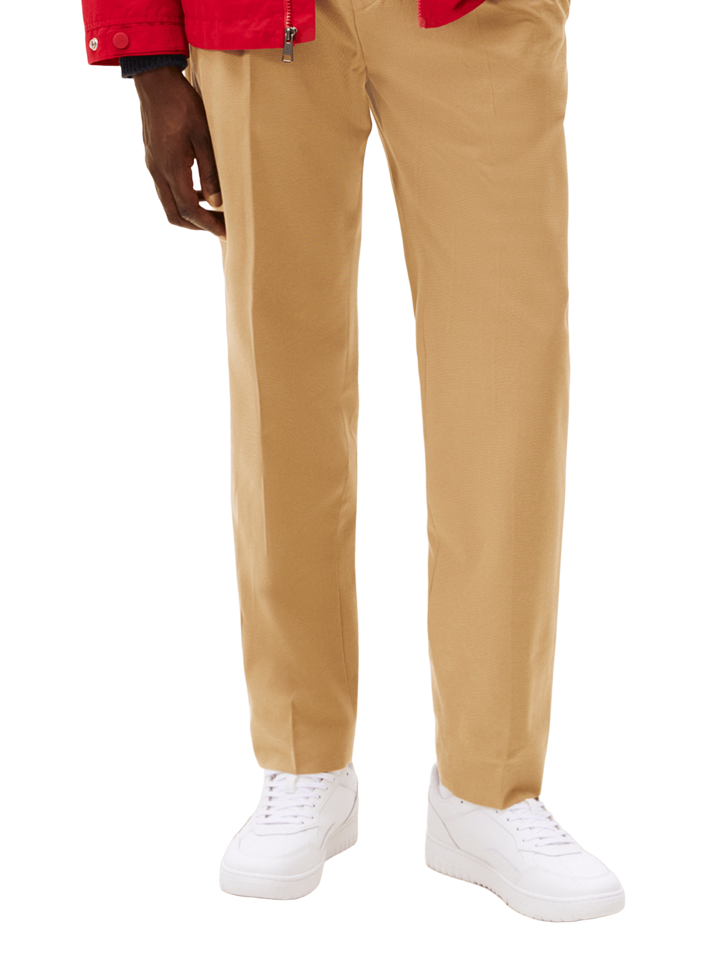 Grooved leather basketball shoes TOMMY HILFIGER White