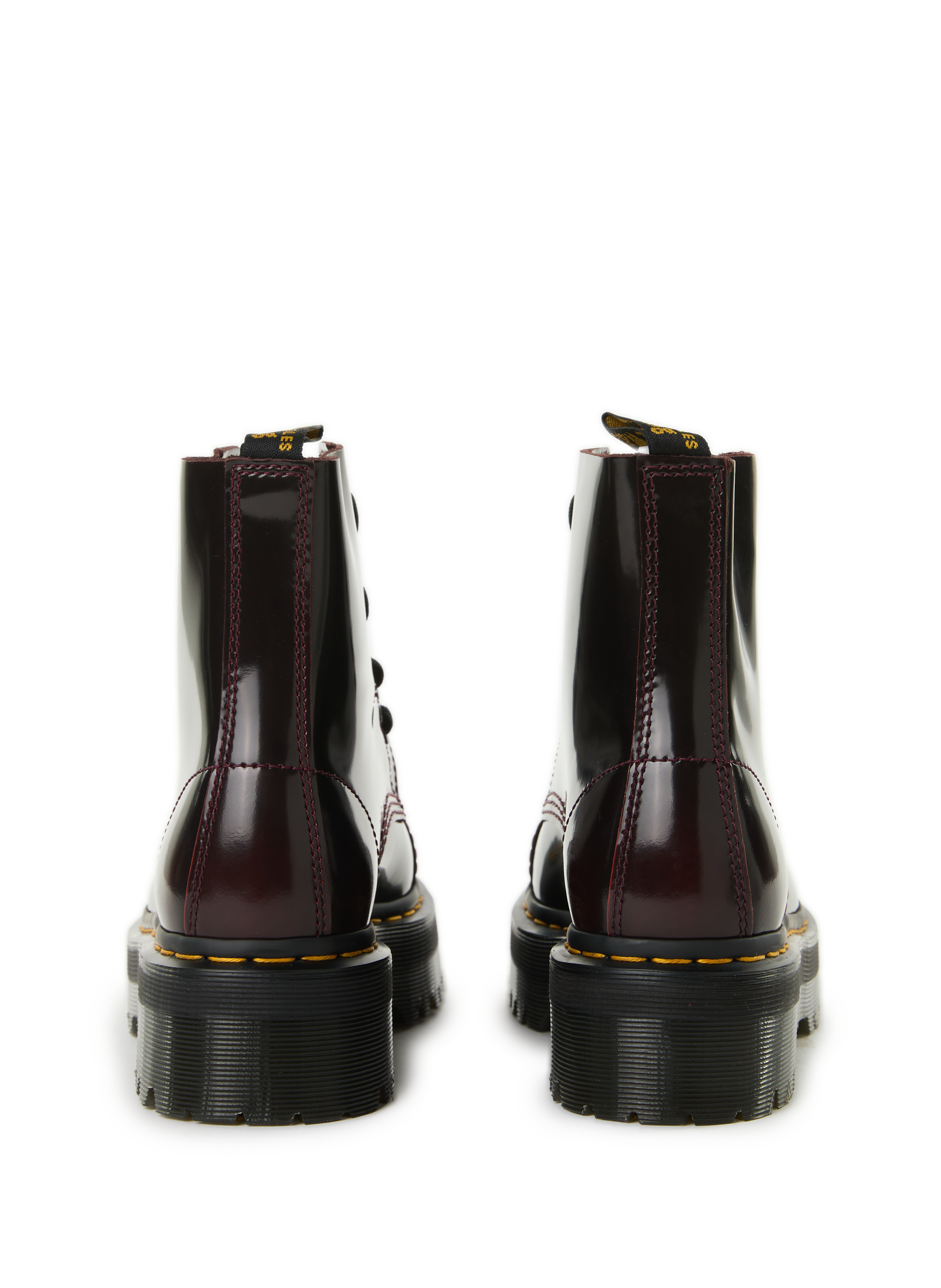 Leather wedge ankle boots DR. MARTENS Red