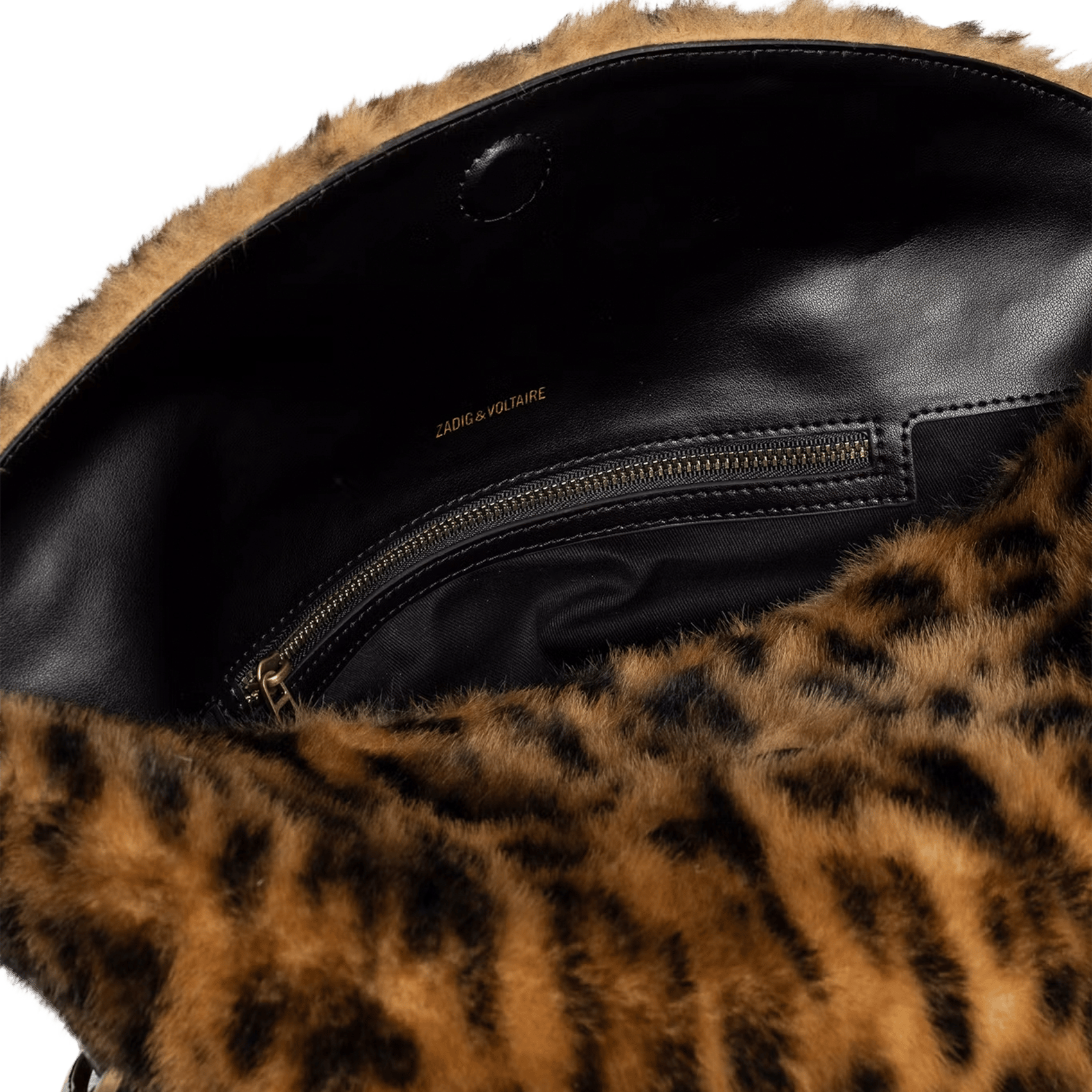 Sac bandoulière léopard jane ZADIG&VOLTAIRE Marron