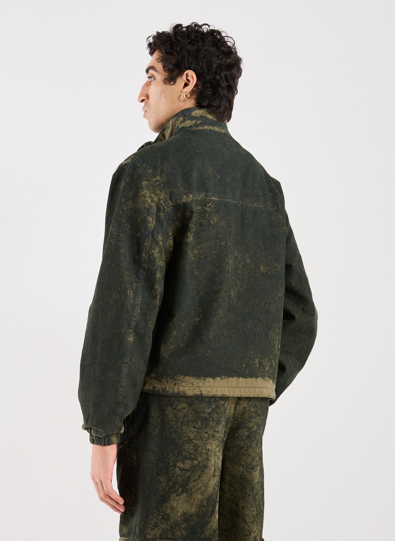 Oversized high neck cotton jacket ARTE ANTWERP Khaki