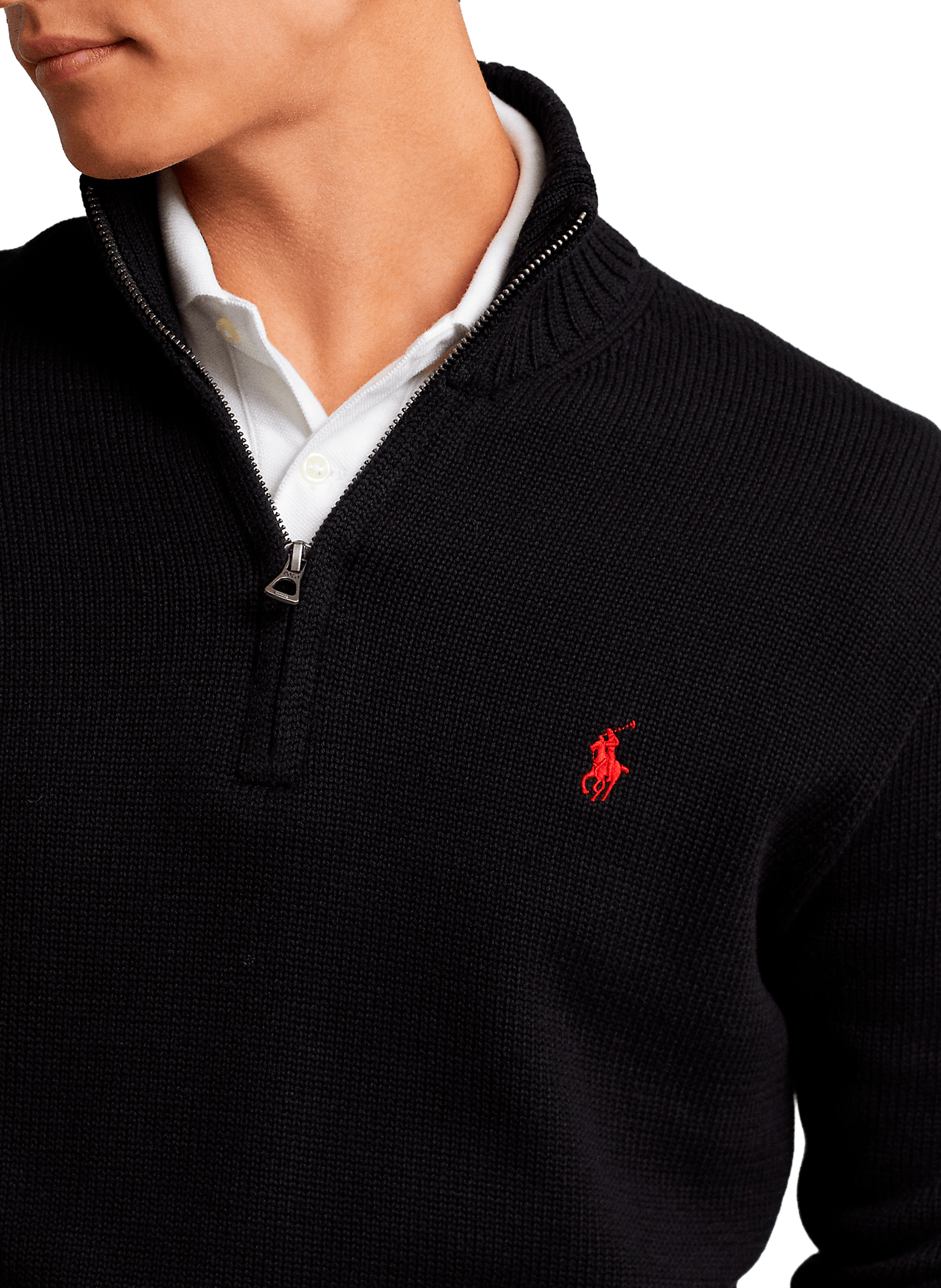 Funnel neck half-zip jumper POLO RALPH LAUREN Black