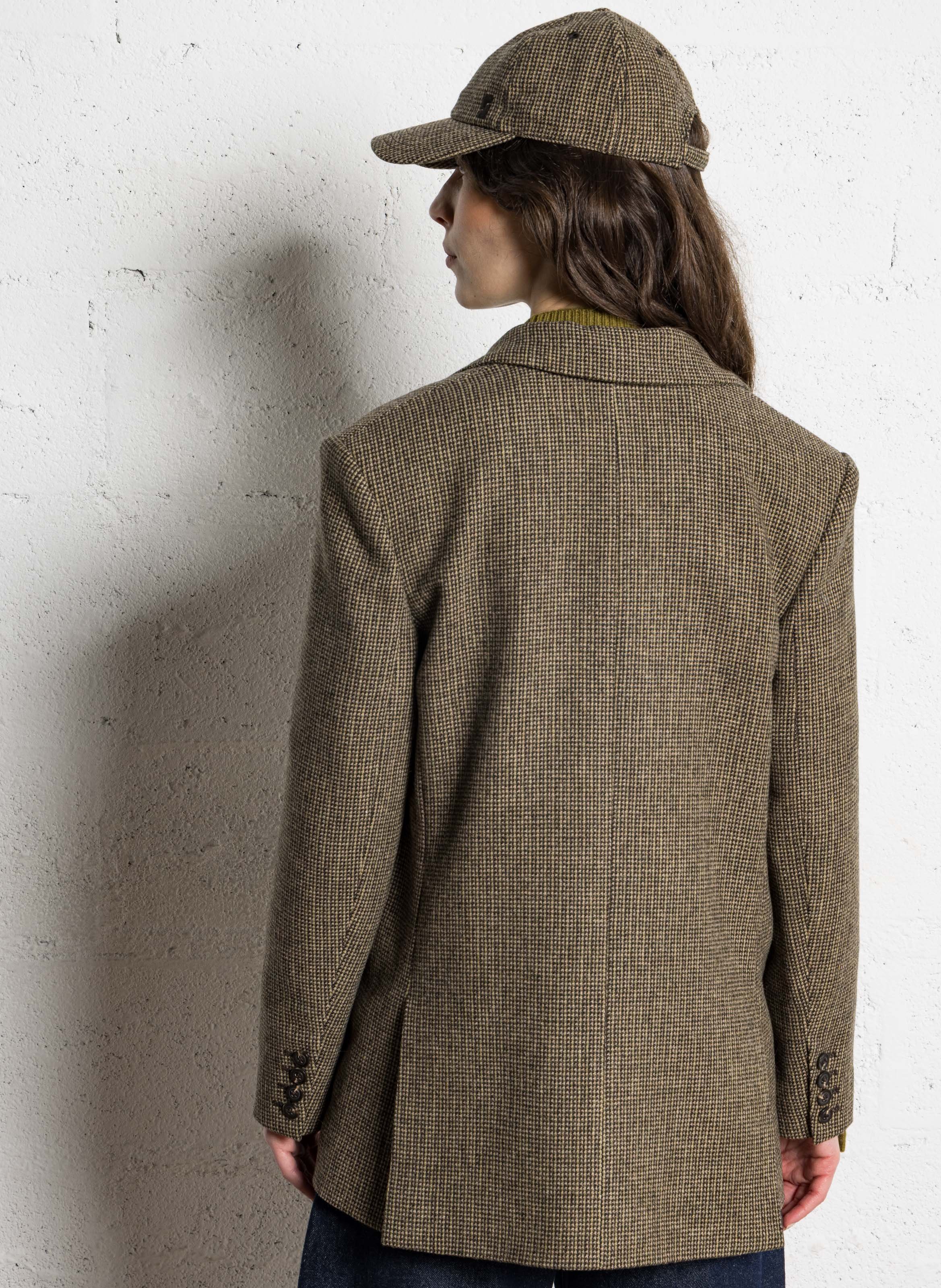 Veste de tailleur droite en laine sevres SOEUR Marron