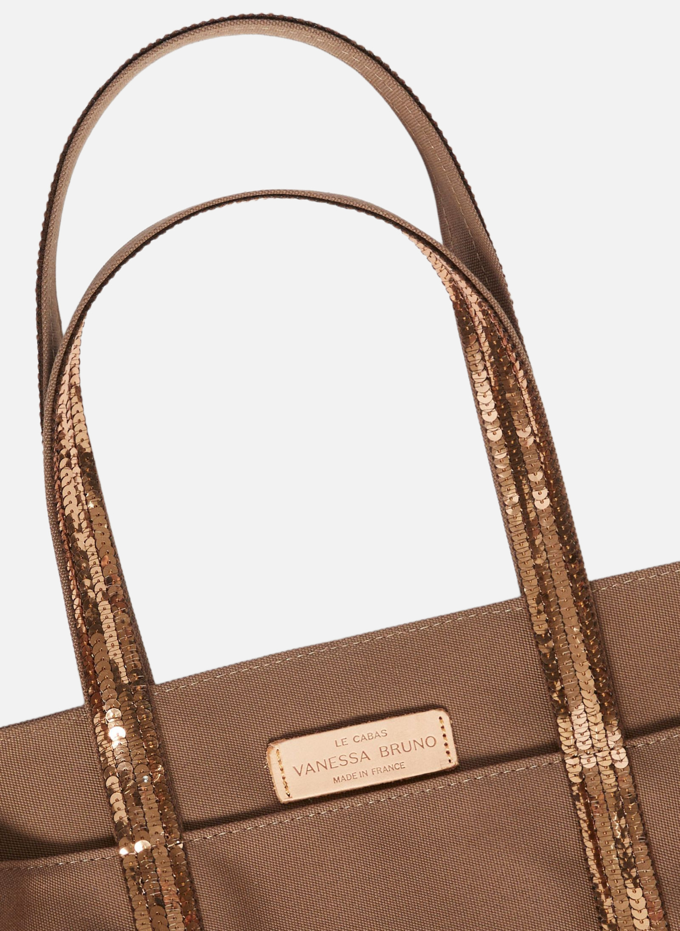 Cabas l zippé en toile VANESSA BRUNO Marron