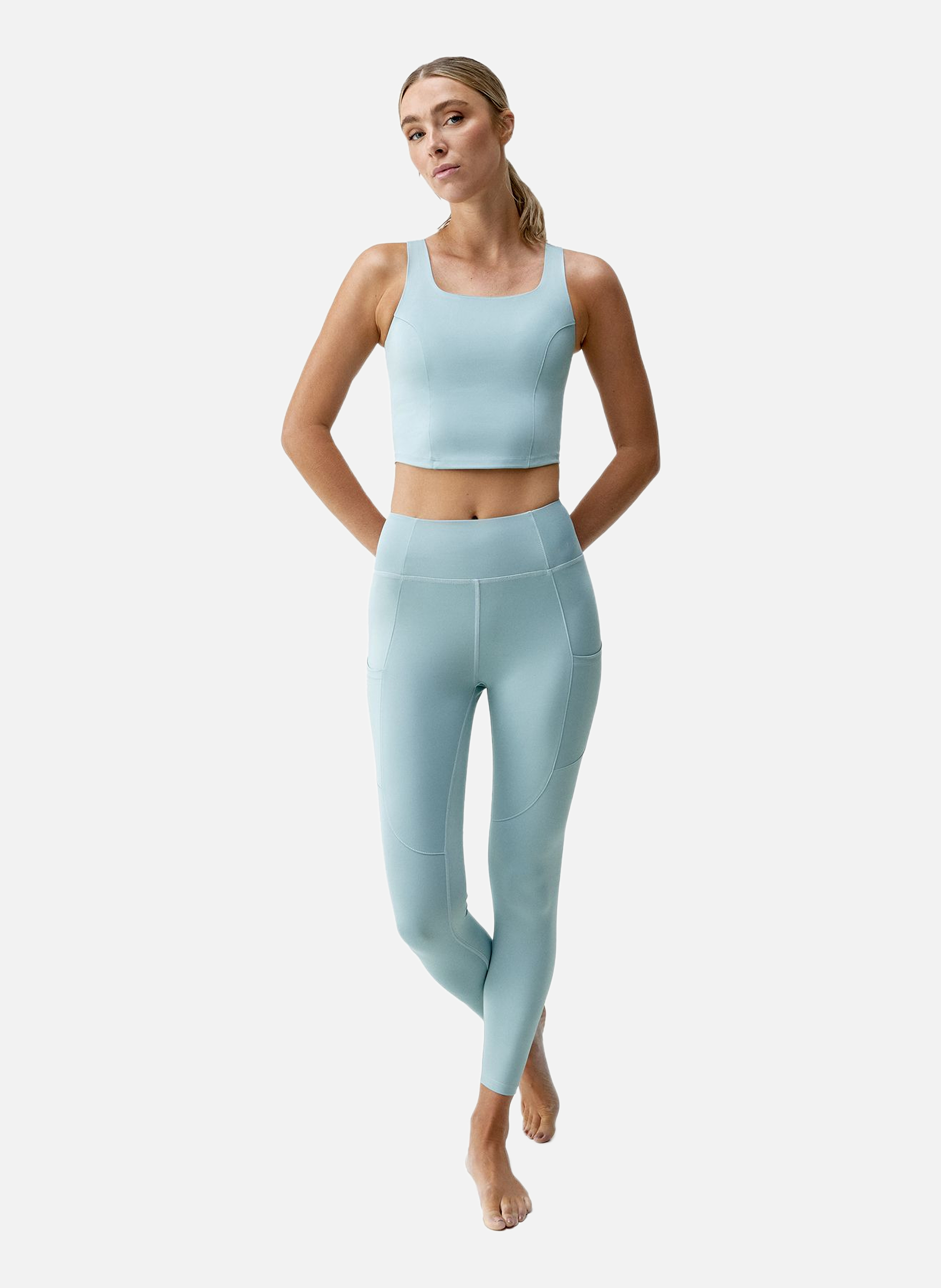 Legging de sport 7/8 performance godo BORN LIVING YOGA Bleu