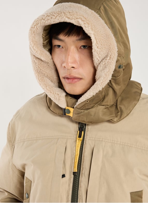 Cotton hooded parka | Beige by PARAJUMPERS Cotton hooded parka Beige