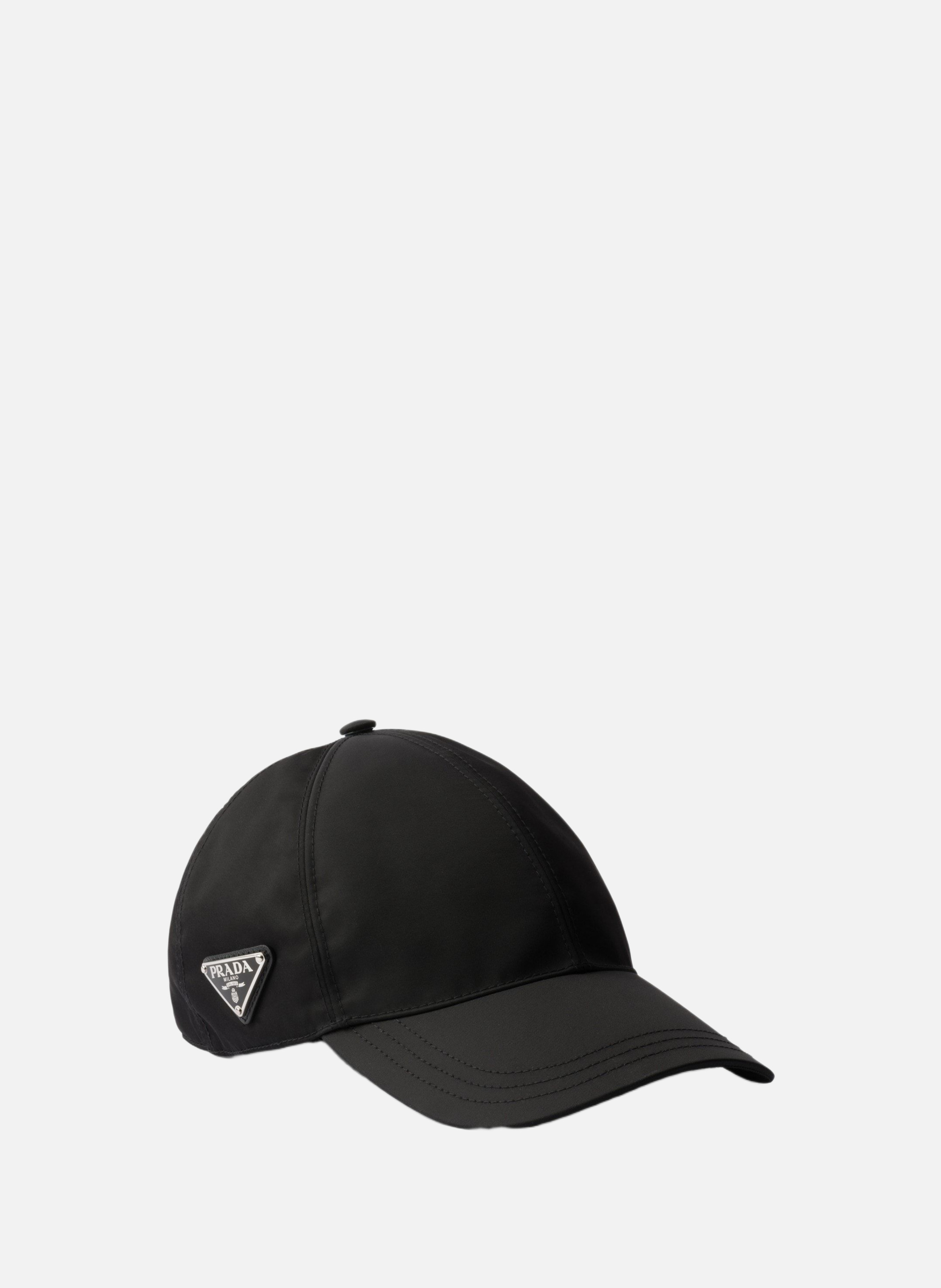 Casquette de baseball en re-nylon PRADA Noir