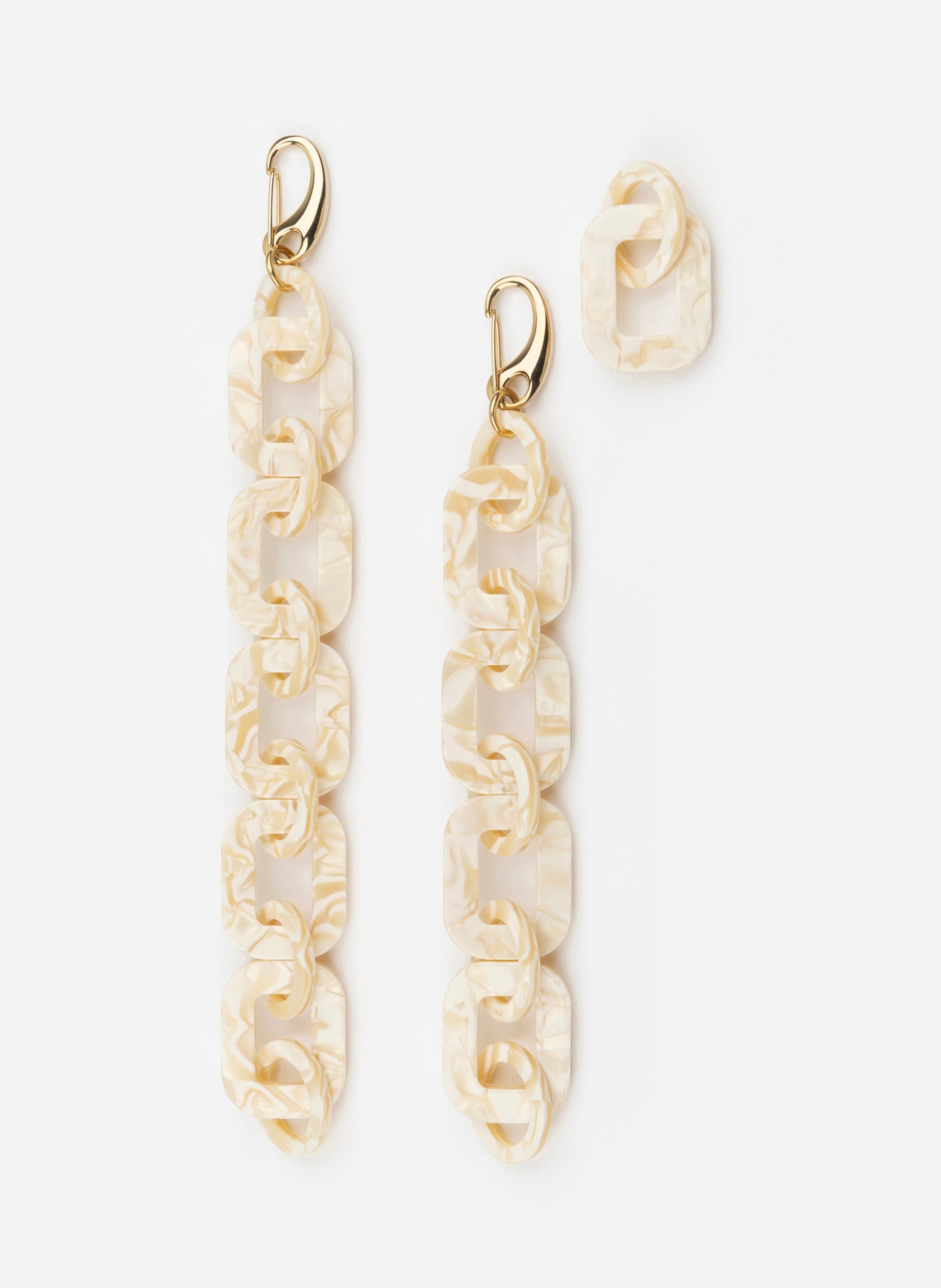 Bracelet astre en acétate de cellulose KURAGE GINZA Beige