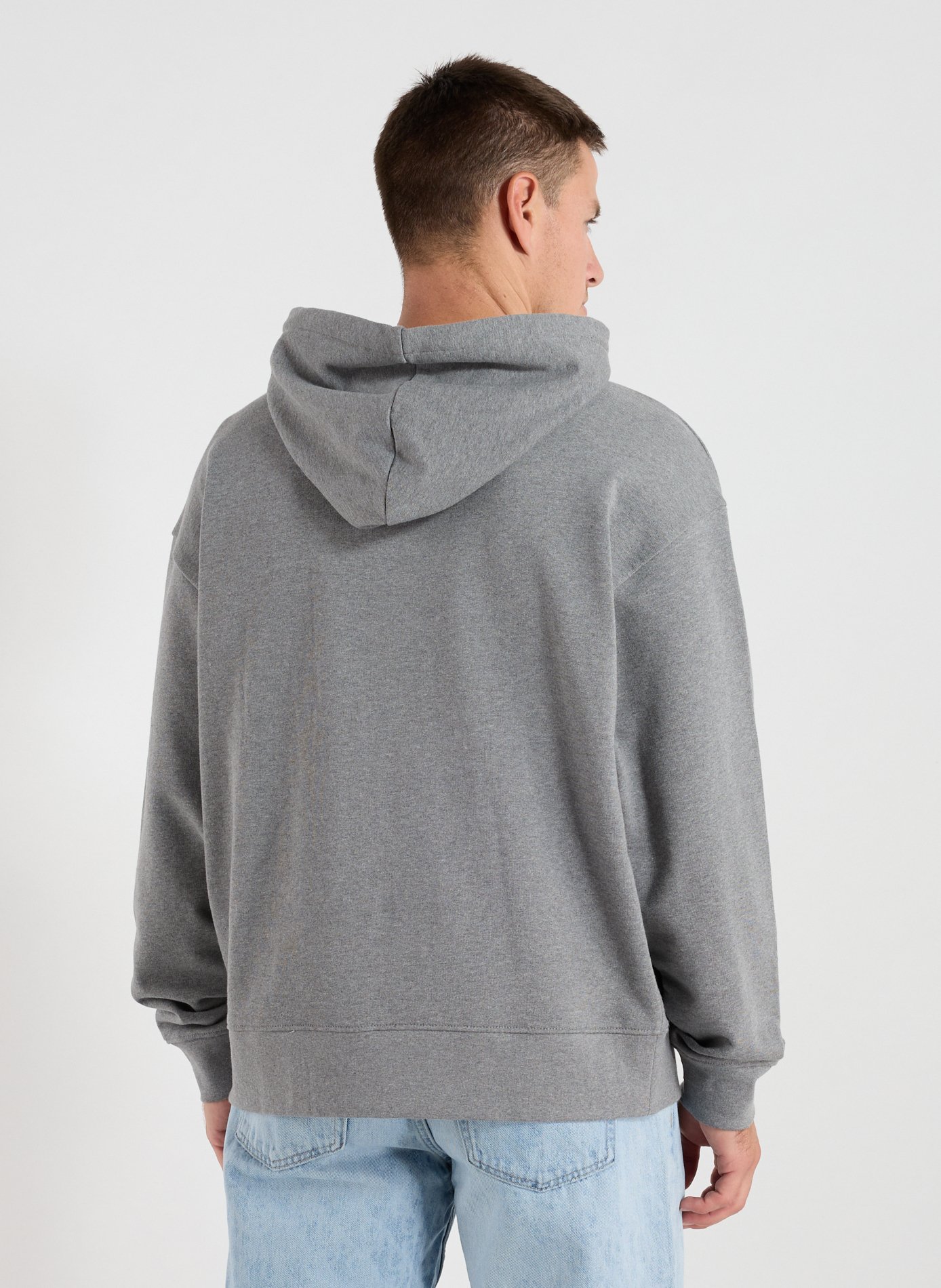 Hoodie en coton CALVIN KLEIN Gris