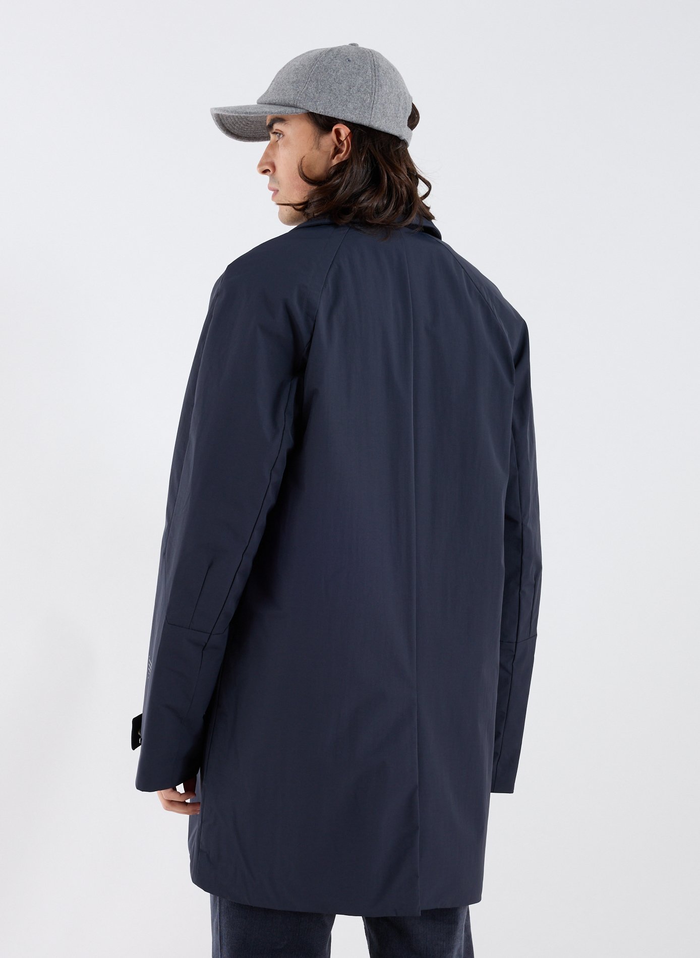 Mid-length parka with high collar KRAKATAU Blue