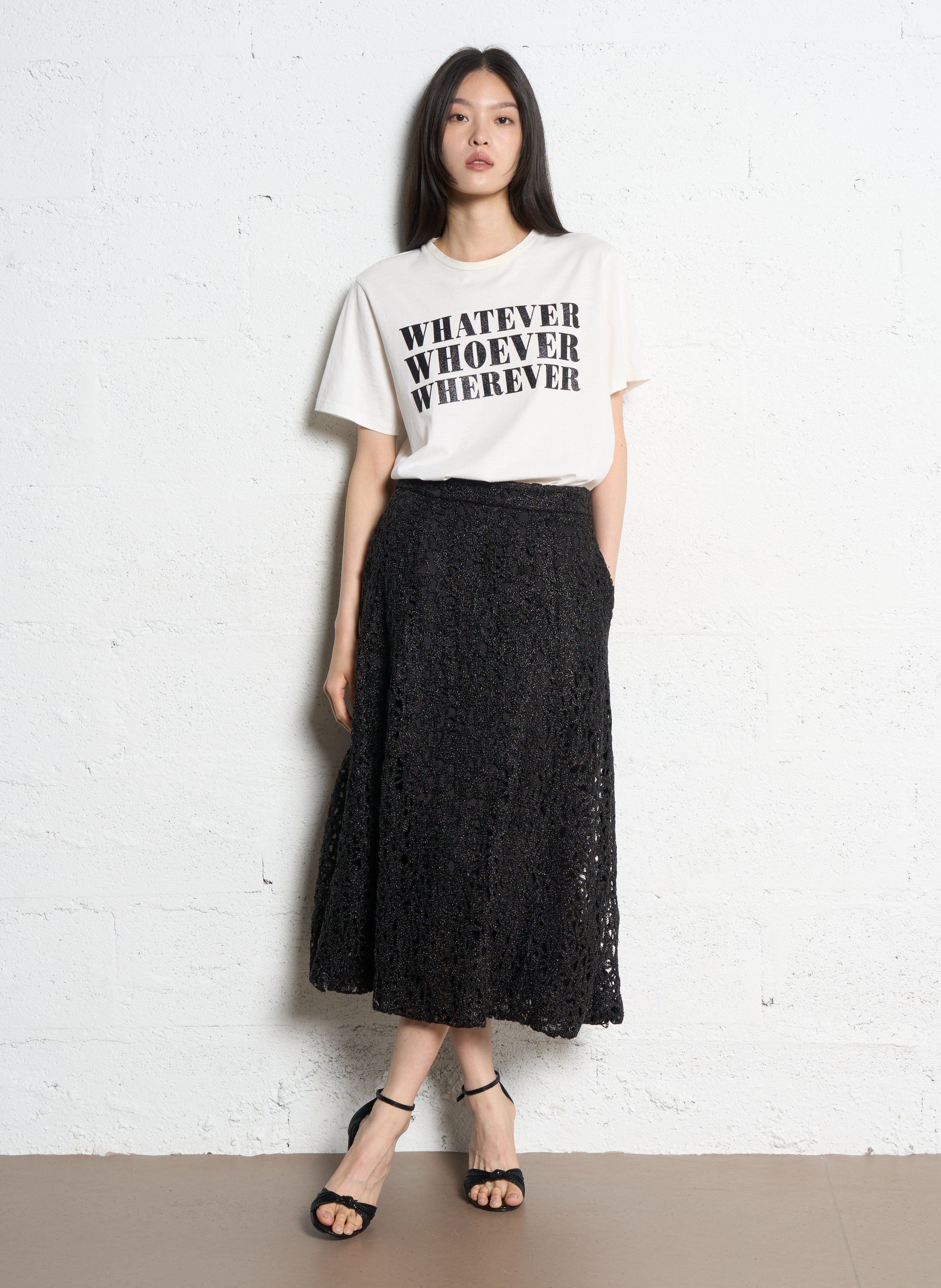 Tee-shirt col rond en coton IKKS Blanc