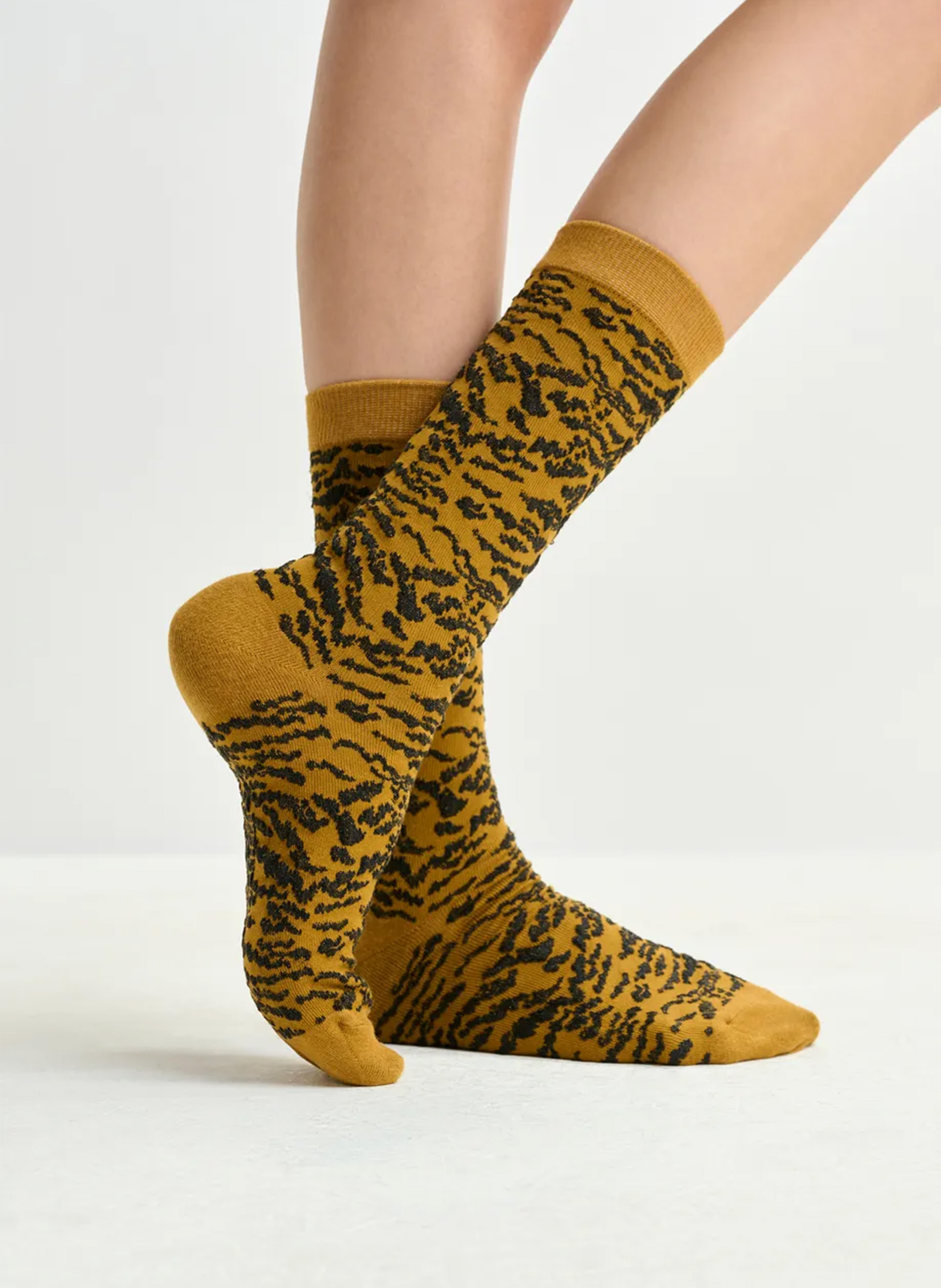 Chaussettes en maille jacquard ifari ESSENTIEL ANTWERP Marron