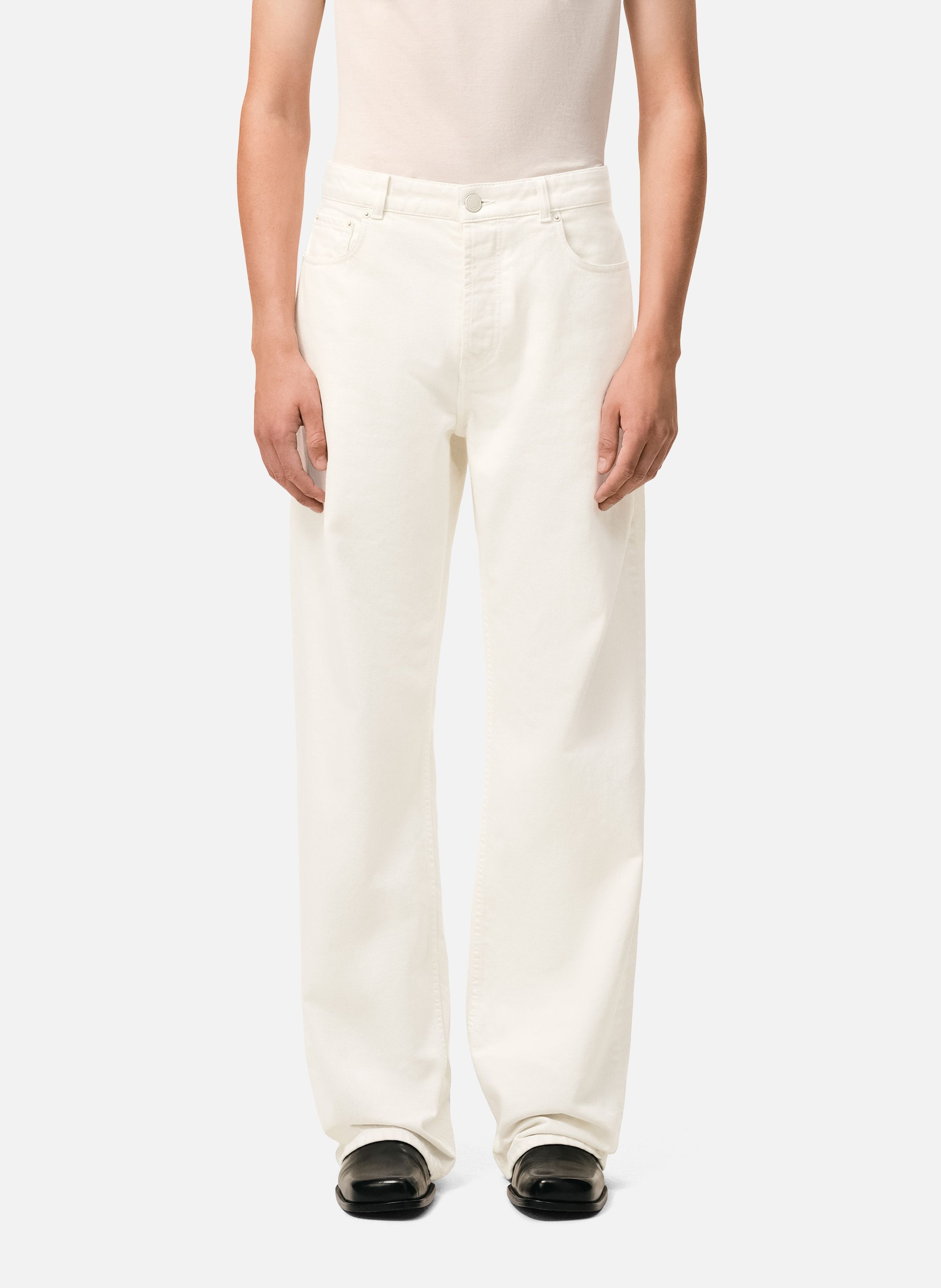 Jean coupe large en coton BlancAMI PARIS