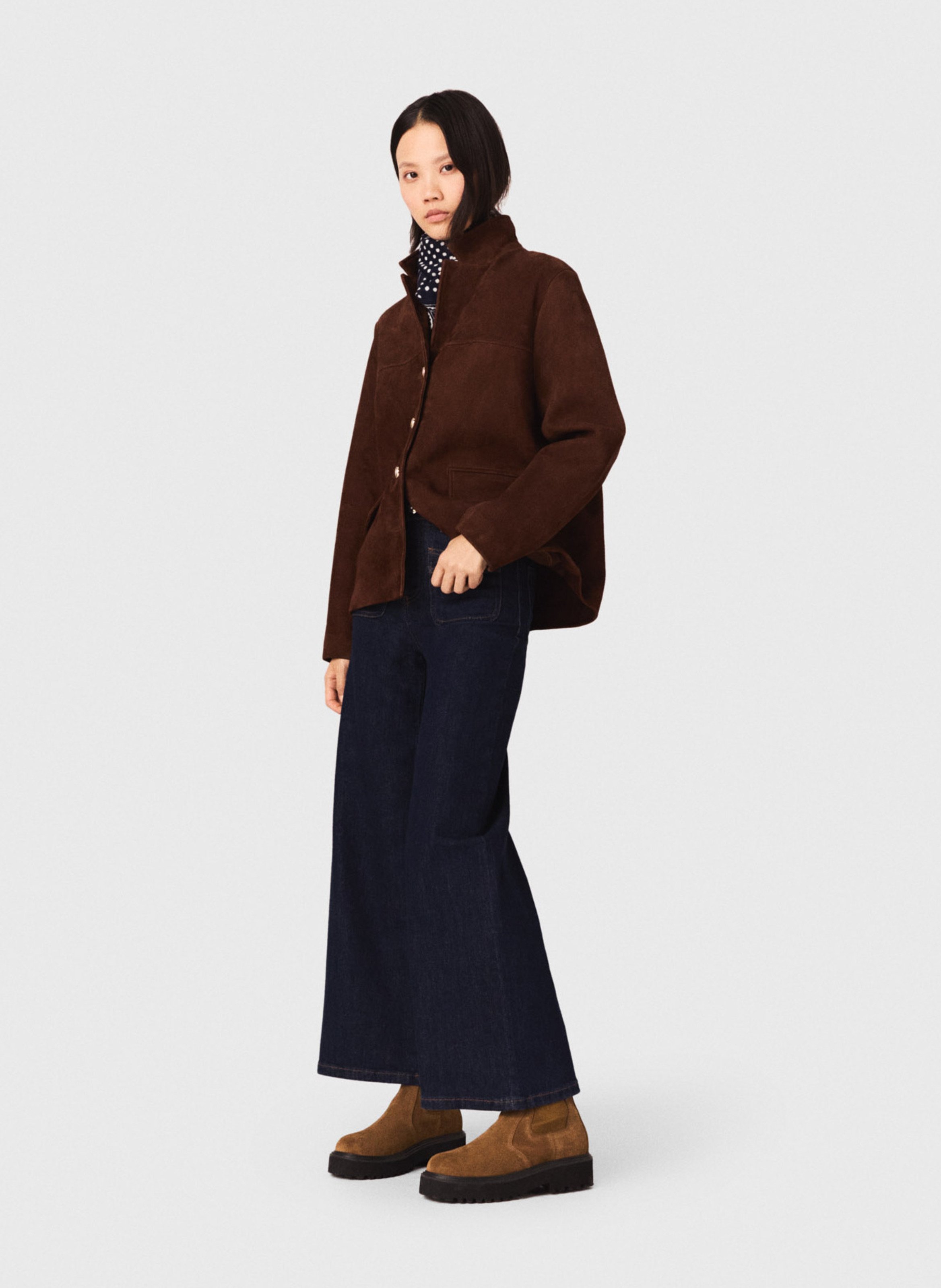 Jean large MAJE Bleu