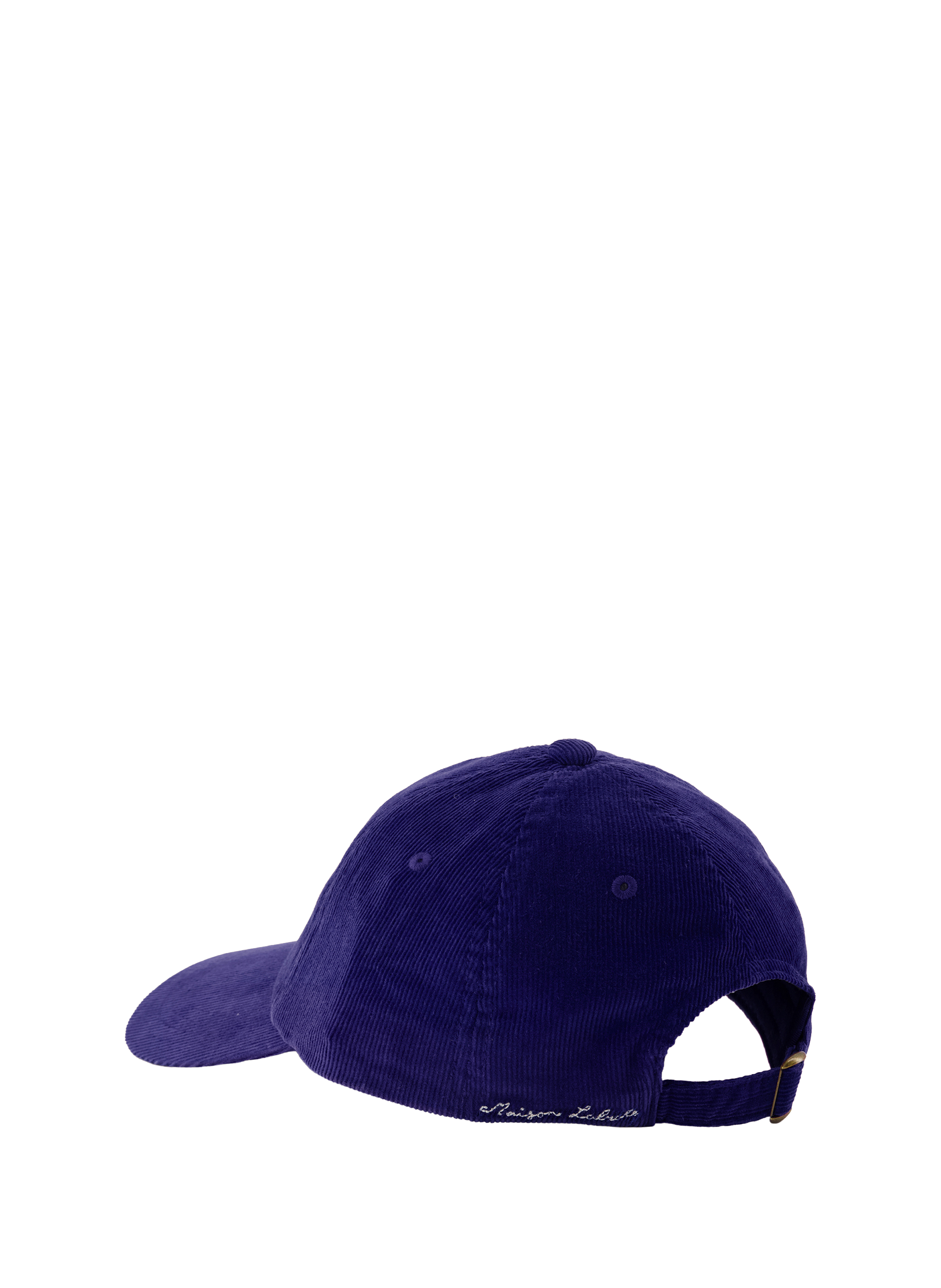 Embroidered Corduroy Cotton Cap MAISON LABICHE Blue