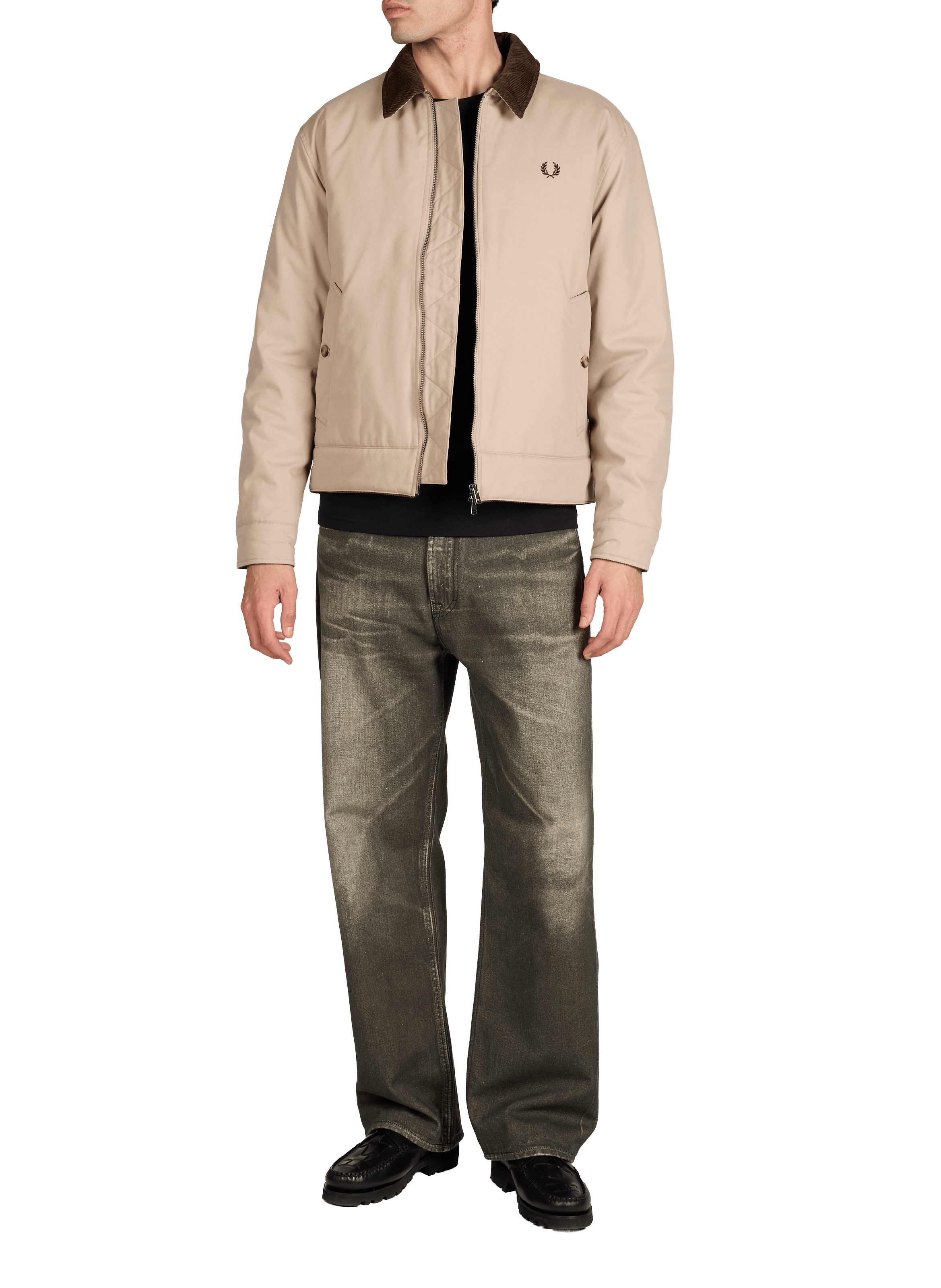 Blouson en coton mélangé FRED PERRY Beige