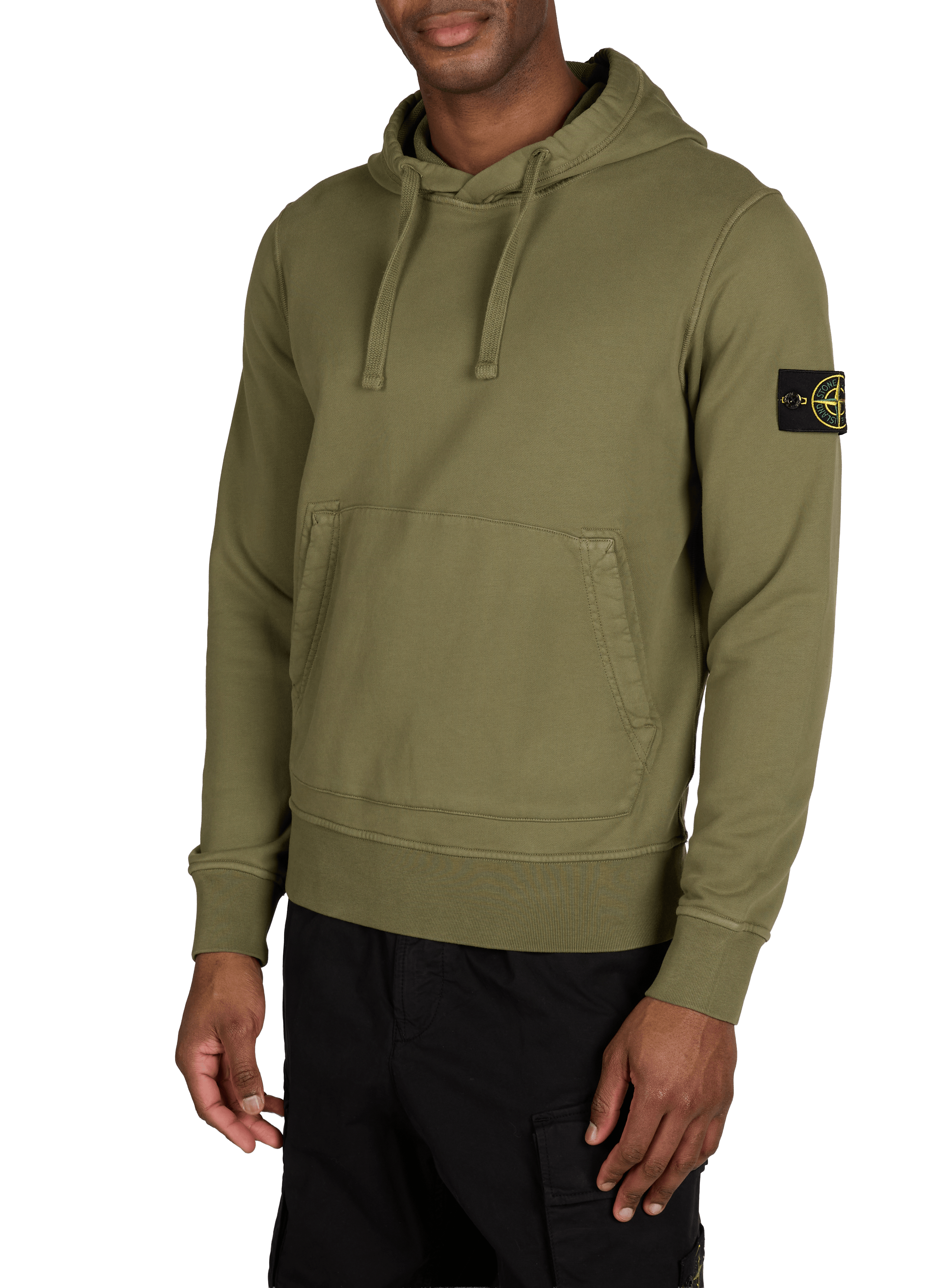 Veste zippée en coton  STONE ISLAND Kaki