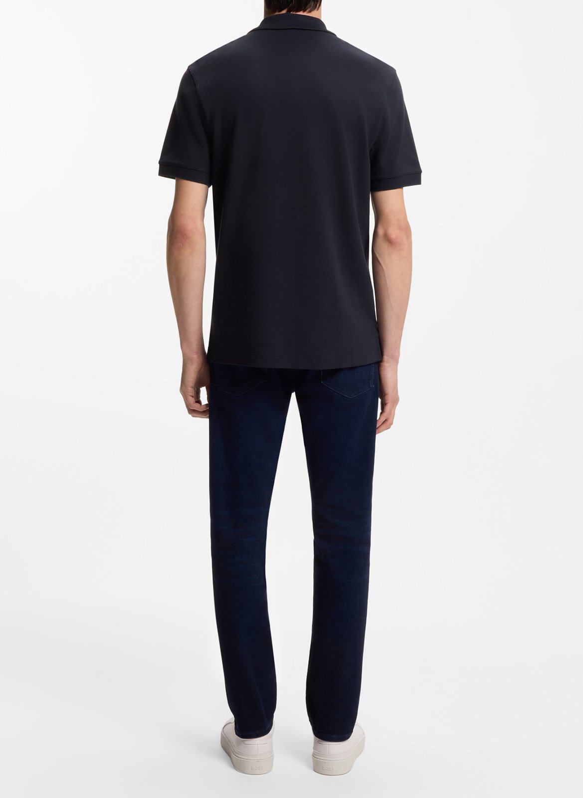 Polo manches courtes droit uni BOSS Bleu