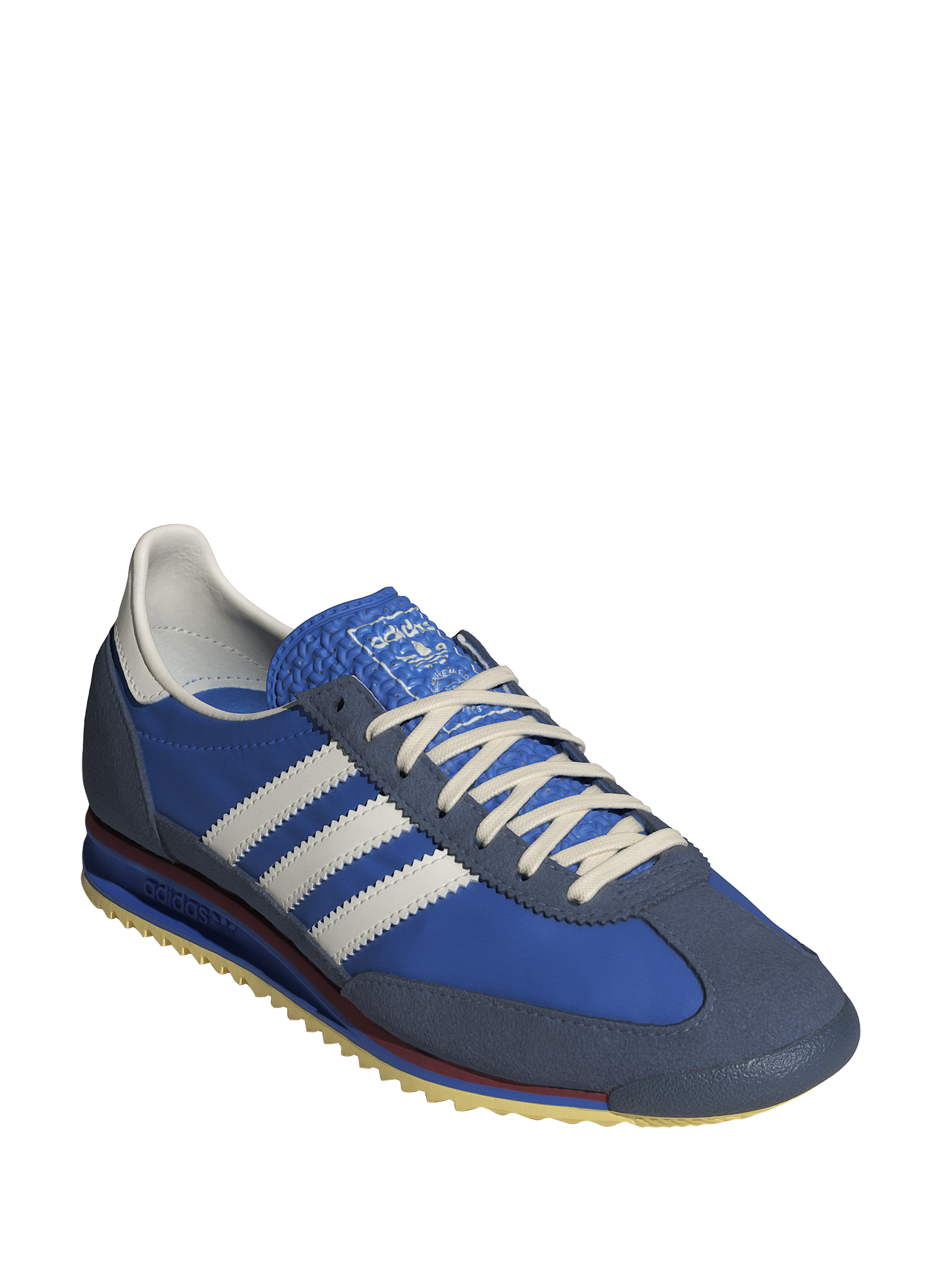 Baskets crantées en cuir ADIDAS Bleu