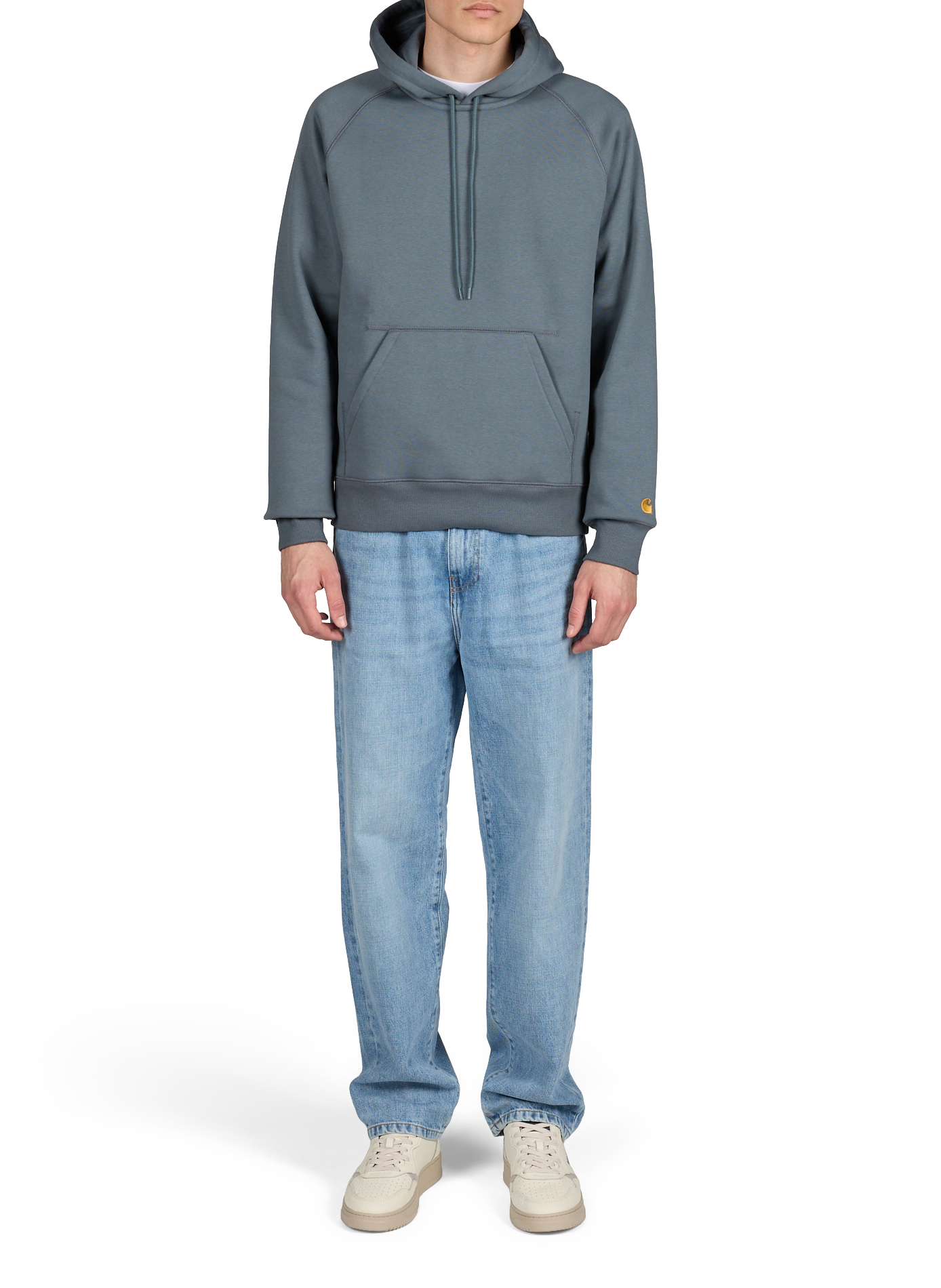 Hoodie uni à capuche en coton mélangé CARHARTT WIP Bleu