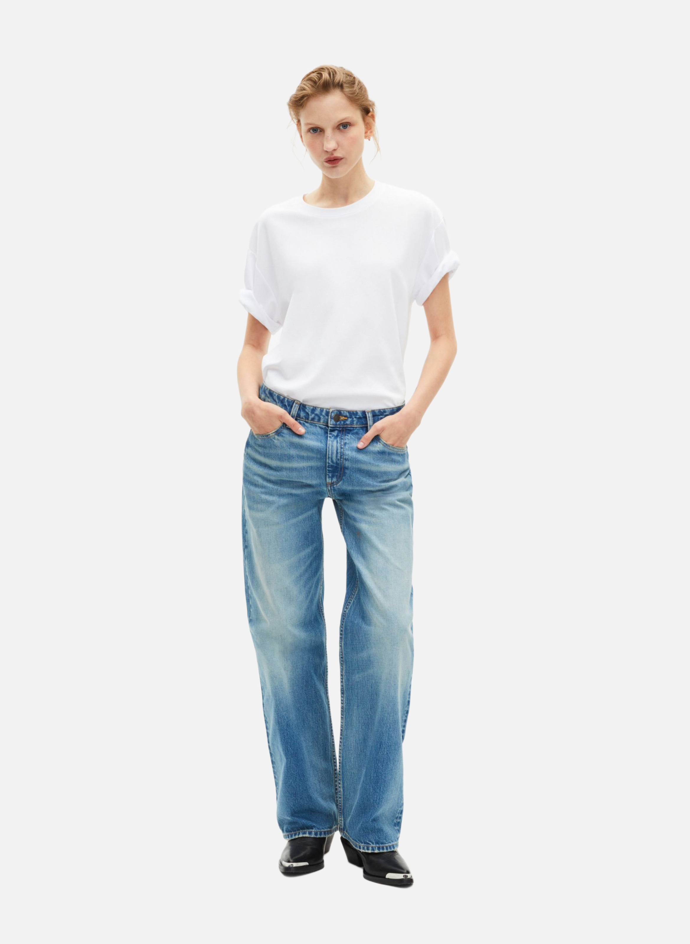 T-shirt mixte droit uni unisexe THE KOOPLES Blanc