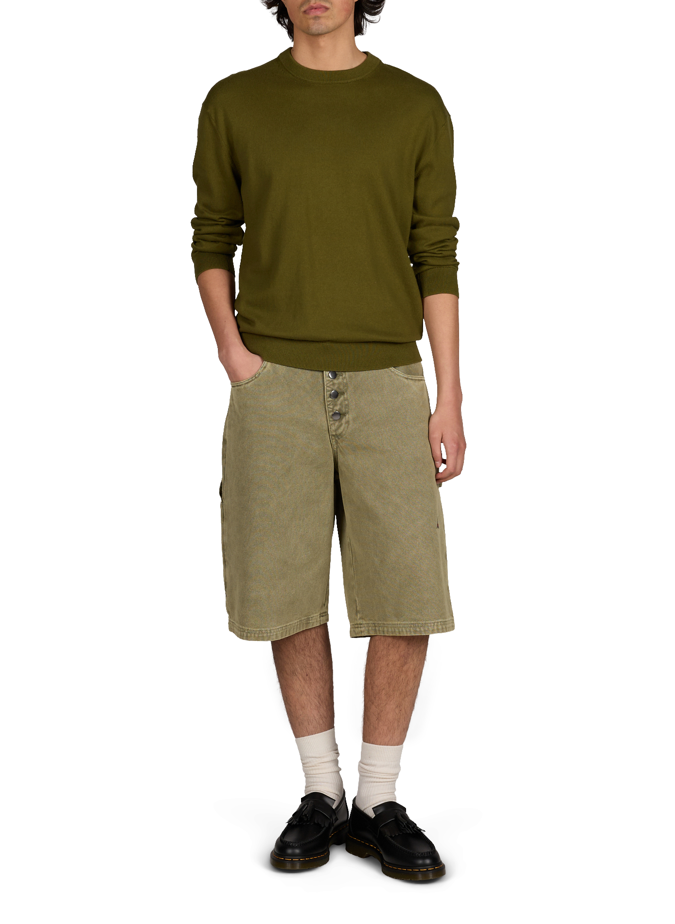 Pull en coton mélangé CLOSED Vert