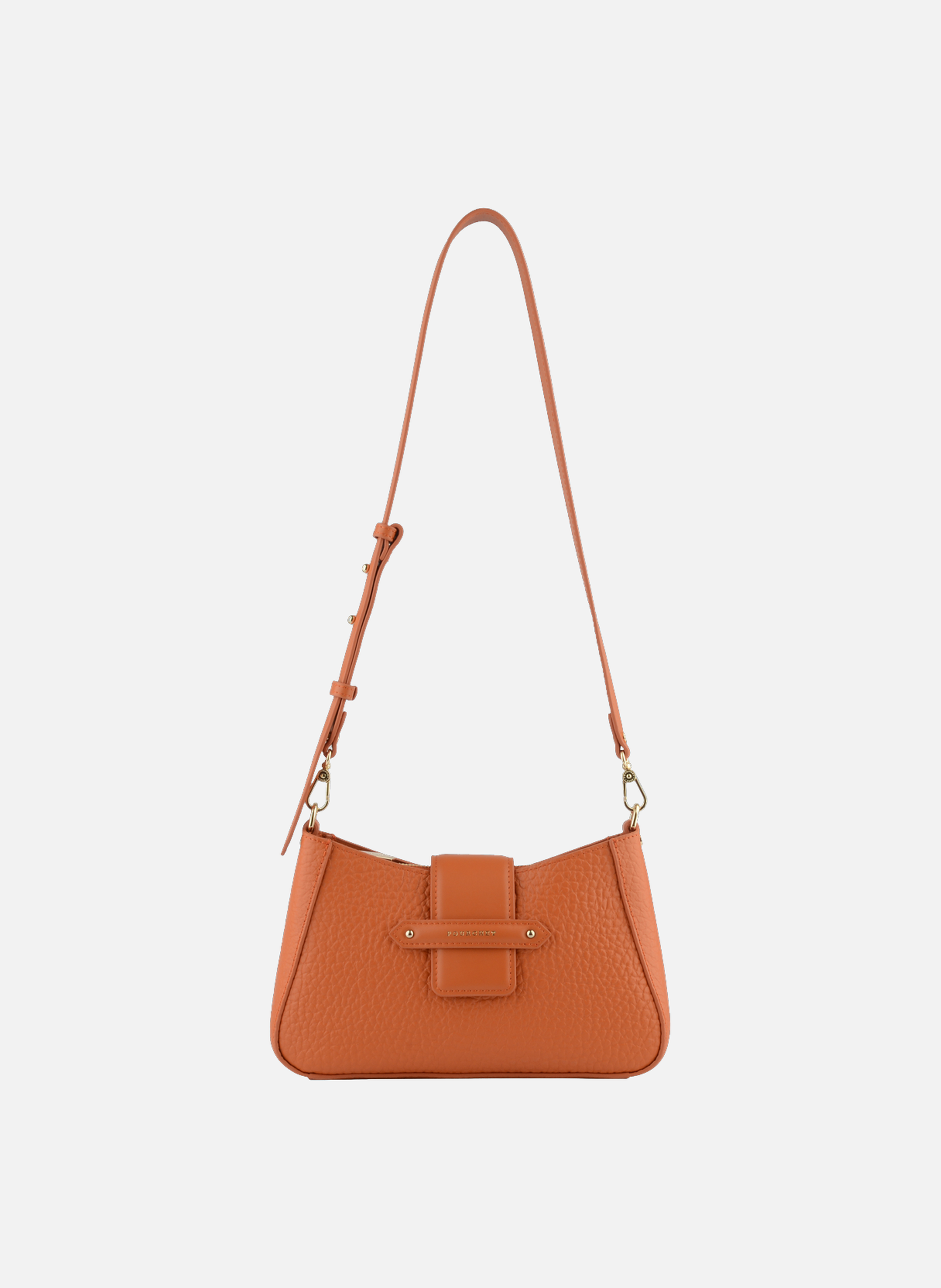 Fleuves | sac à main en cuir de vachette POURCHET Orange