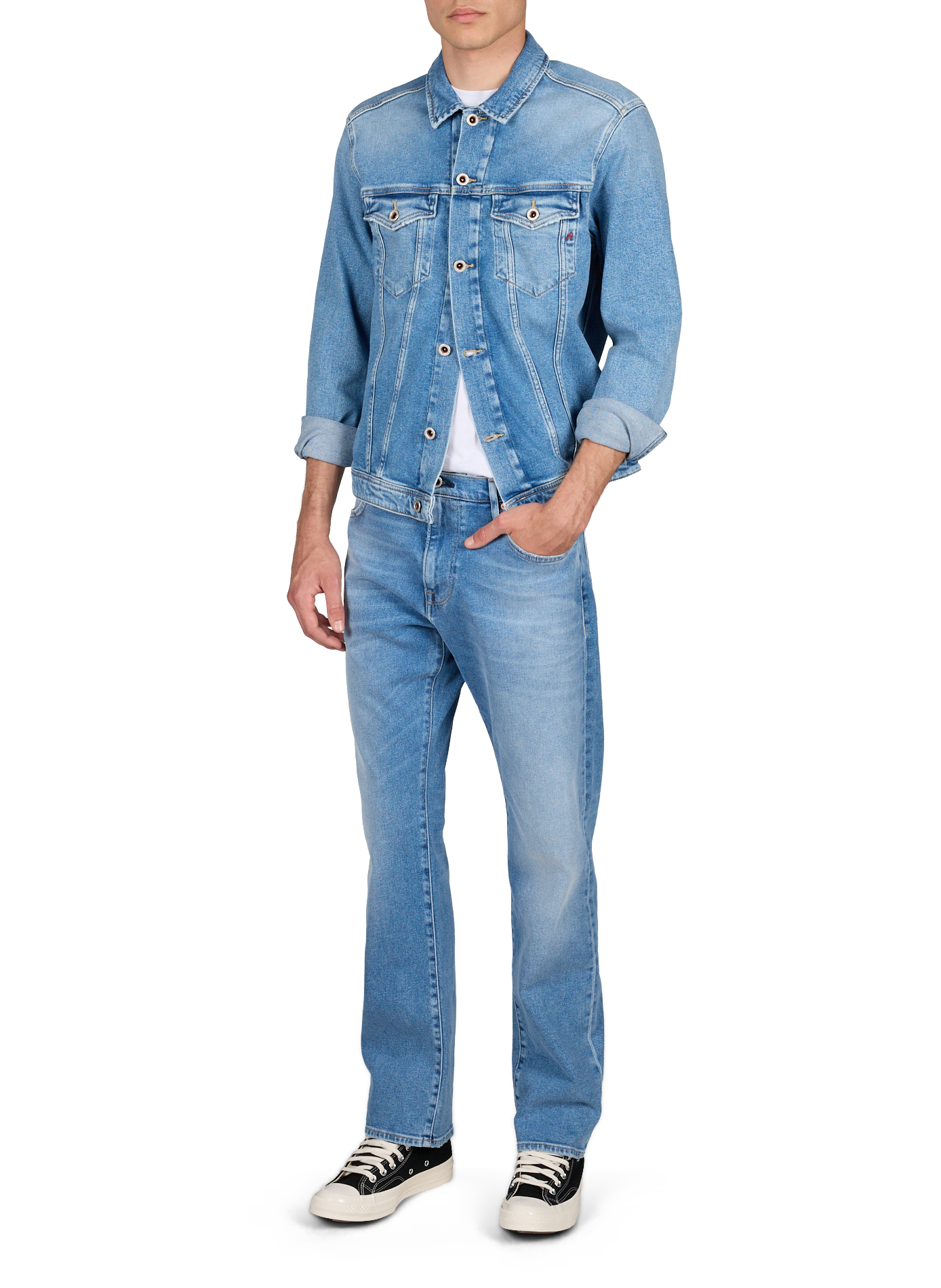 Straight-cut cotton-blend jeans REPLAY Blue