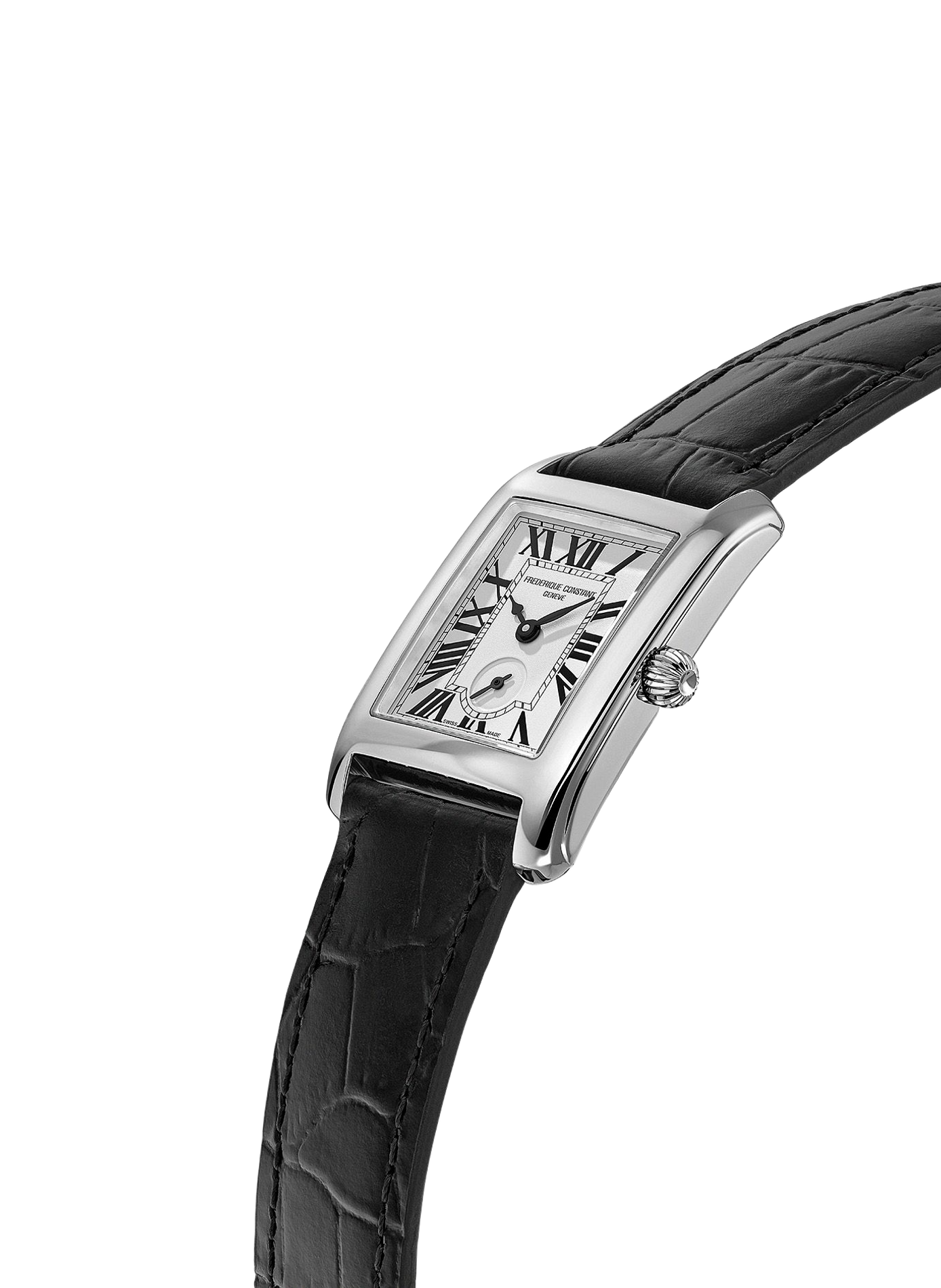 Montre quartz en cuir de veau FREDERIQUE CONSTANT Blanc