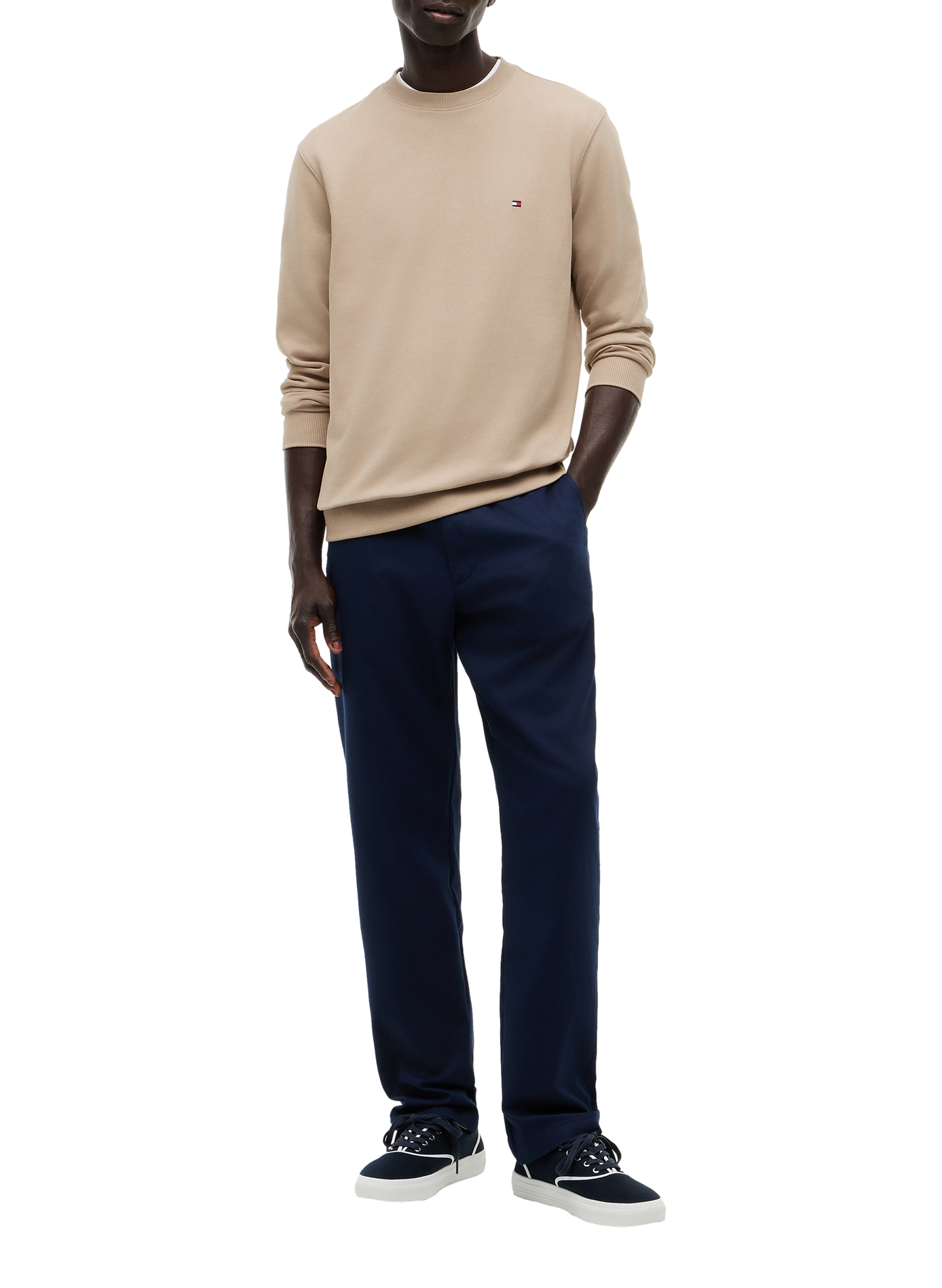 Baumwoll-Sweatshirt TOMMY HILFIGER Beige