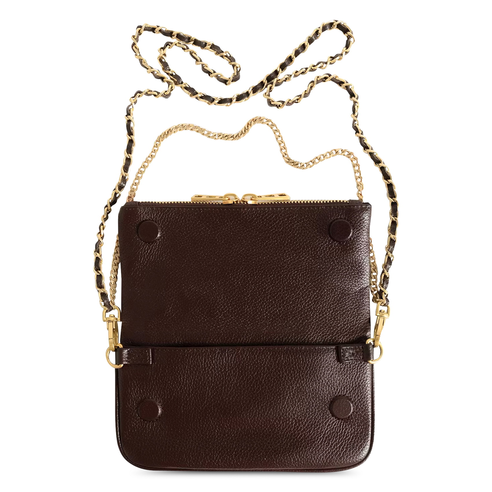 Schoudertas met flap in mini rock leder ZADIG&VOLTAIRE Bruin