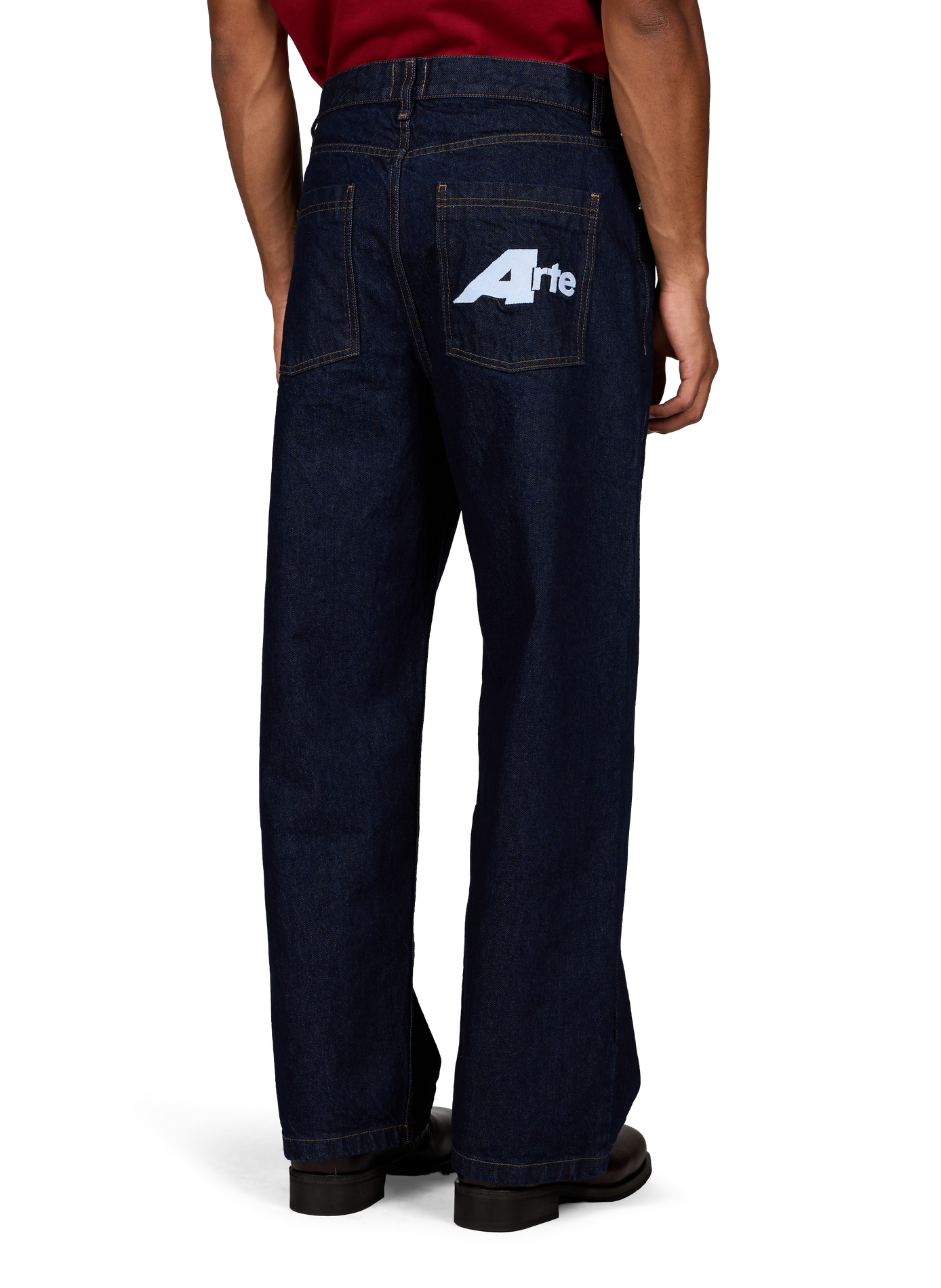 Weite Jeans aus Baumwolldenim ARTE ANTWERP Blau