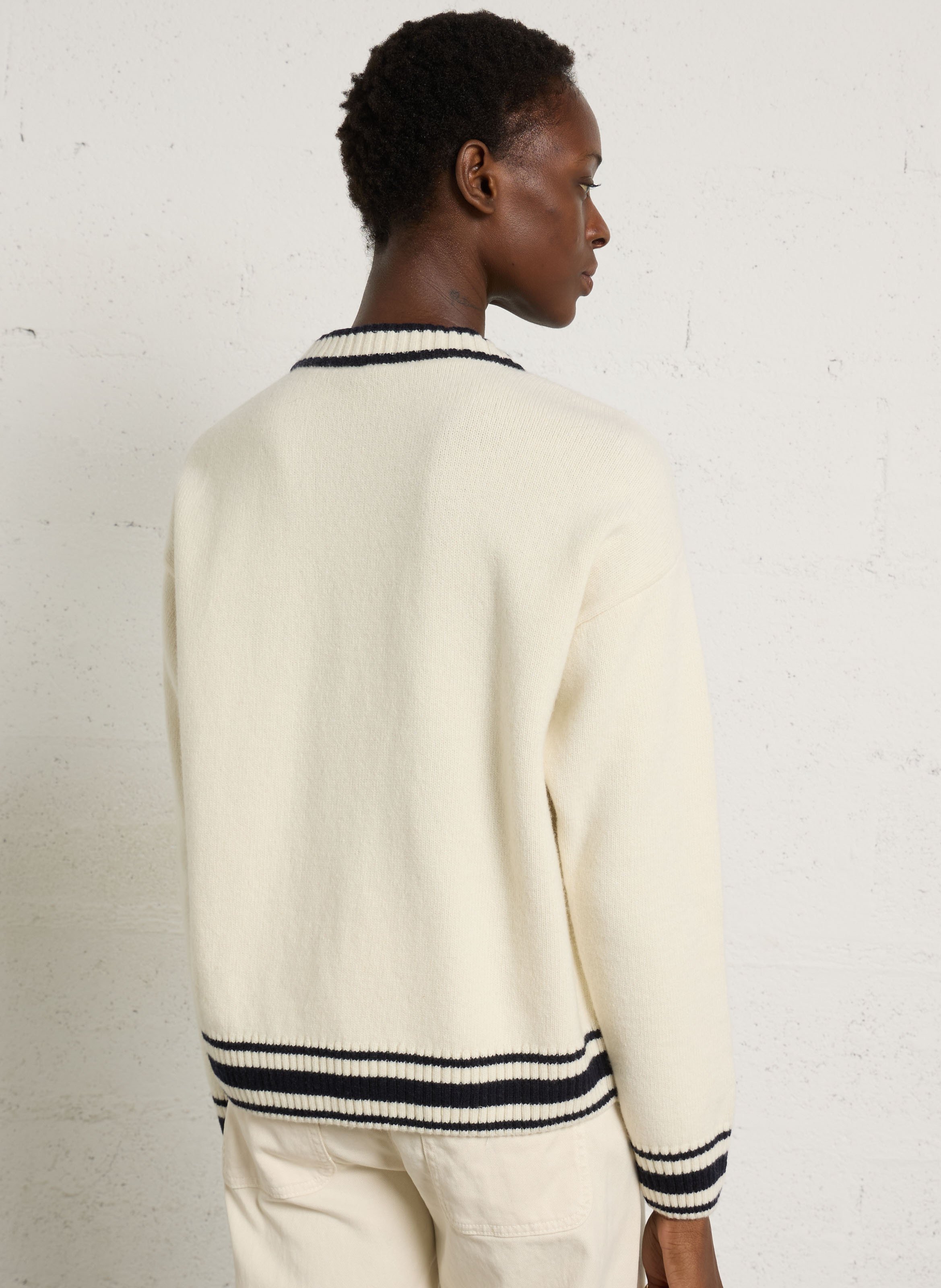 Pull oversize col rond en laine mélangée deauville ARMOR-LUX Beige