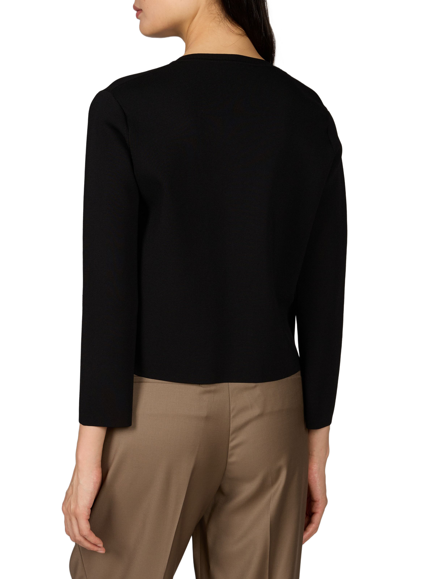 Straight vest with pockets in compact knit. TOTEME Black
