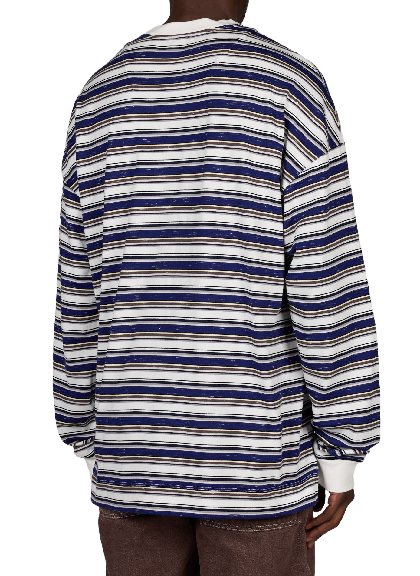Straight striped cotton T-shirt JUUN.J Blue