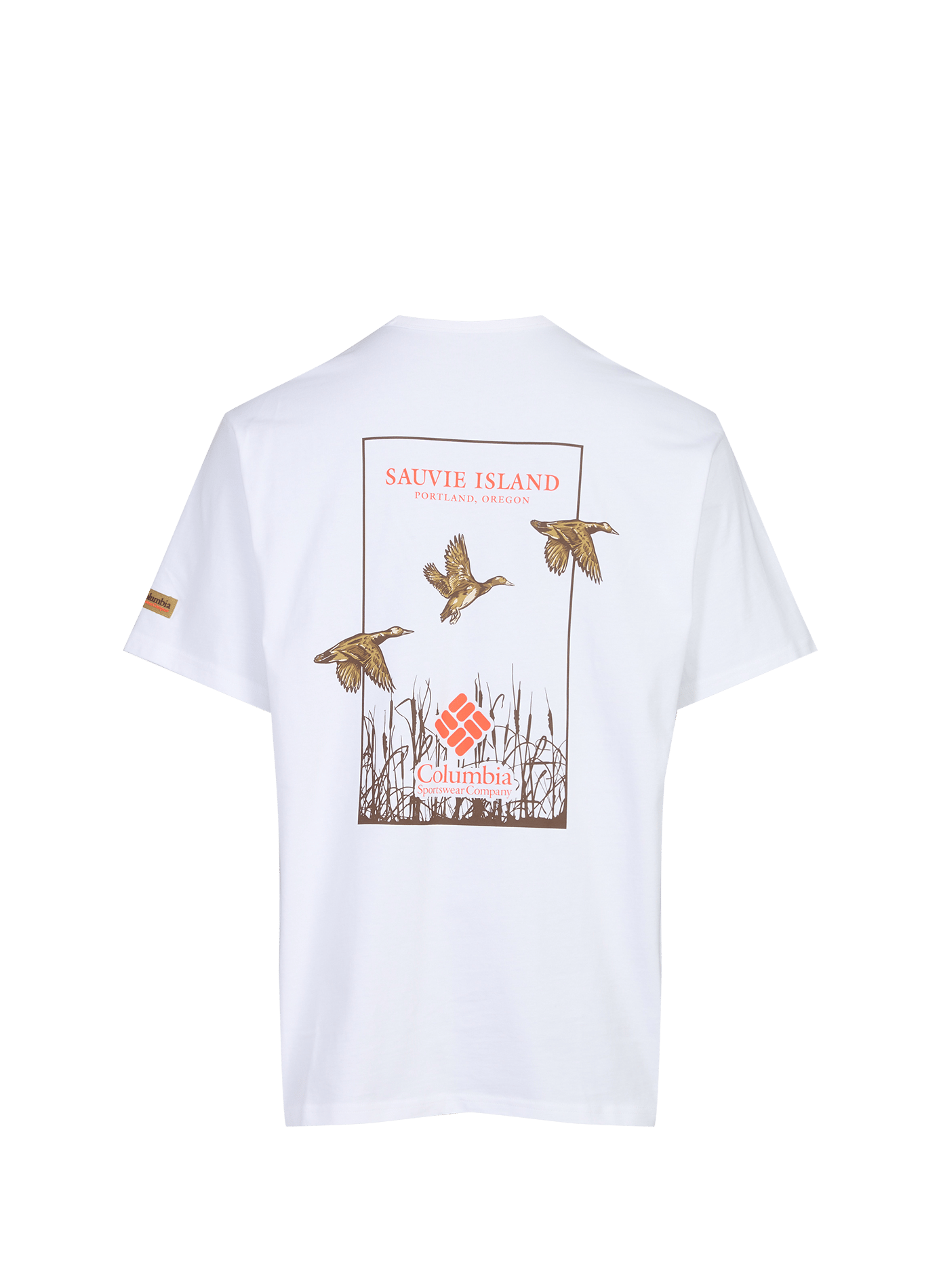 Oversized printed cotton T-shirt COLUMBIA White
