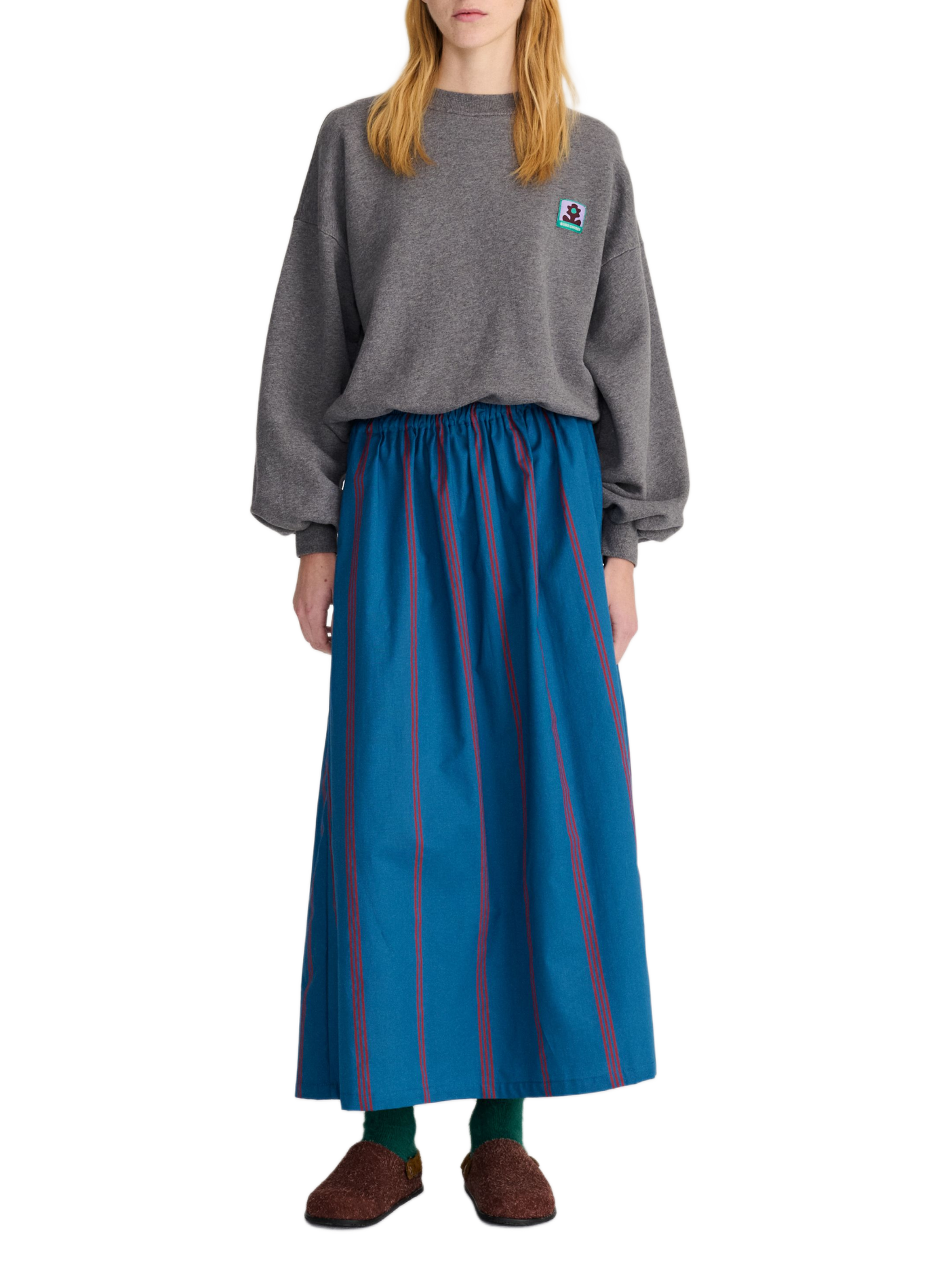 Sweat ample col rond uni BOBO CHOSES Grijs
