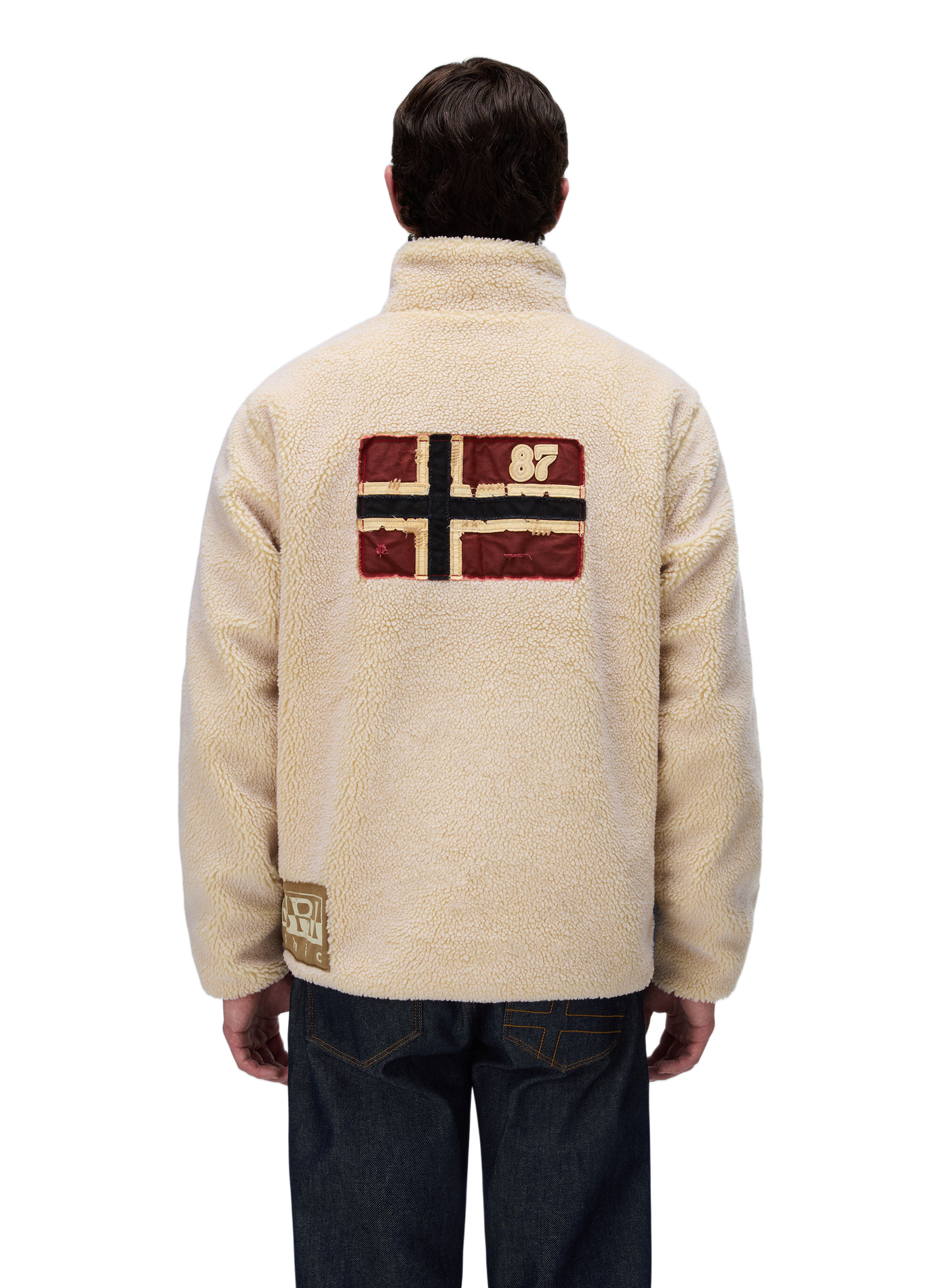 Polaire droite col montant en sherpa NAPAPIJRI Beige