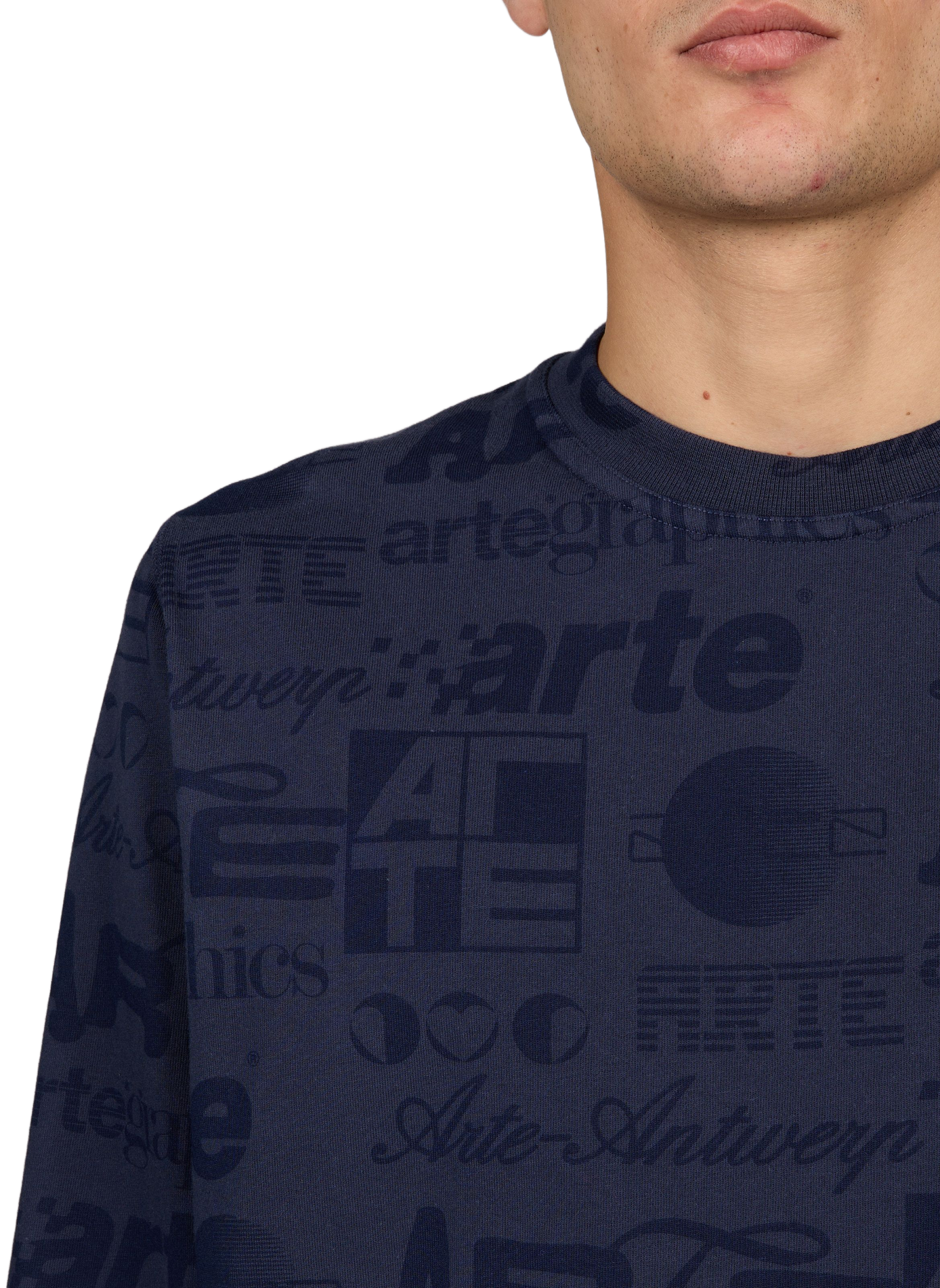 Rundhalsausschnitt T-Shirt aus Baumwolle ARTE ANTWERP Blau
